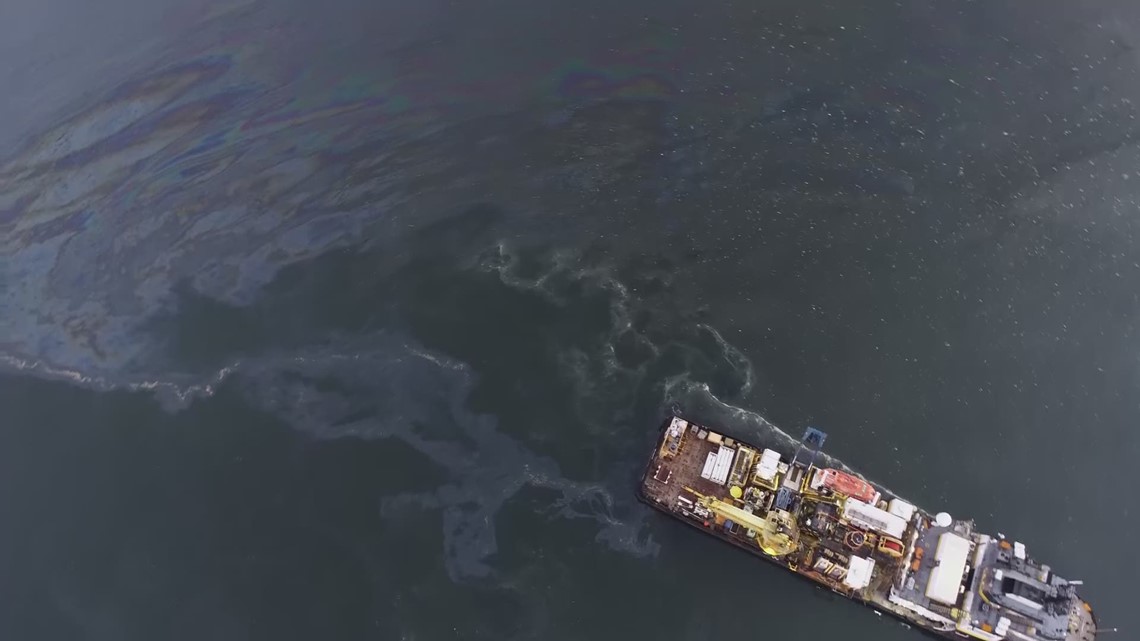 Watch Taylor Energy oil spill beforeandafter containment