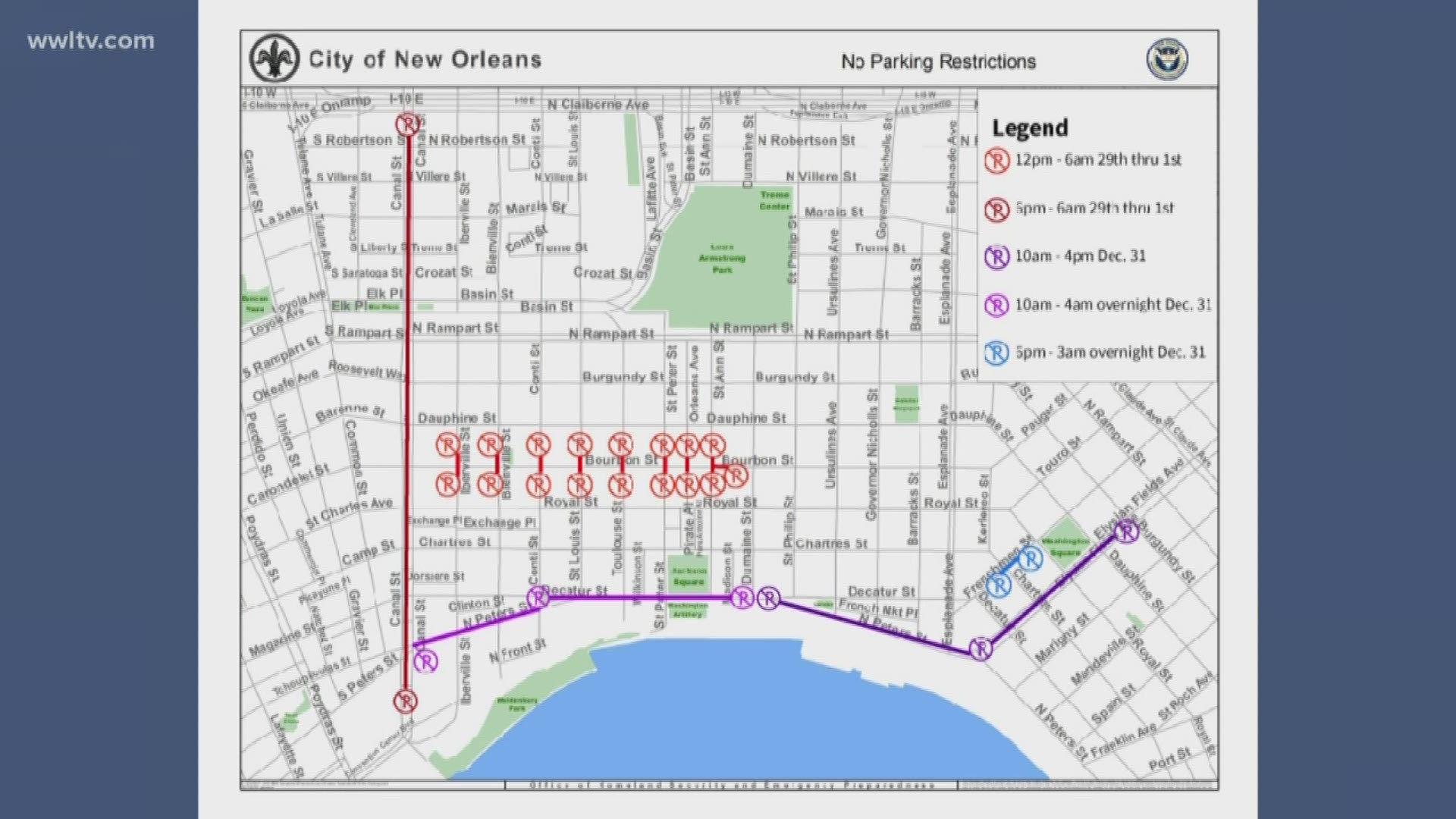 See the traffic and parking restrictions around the city for New Year's Eve.