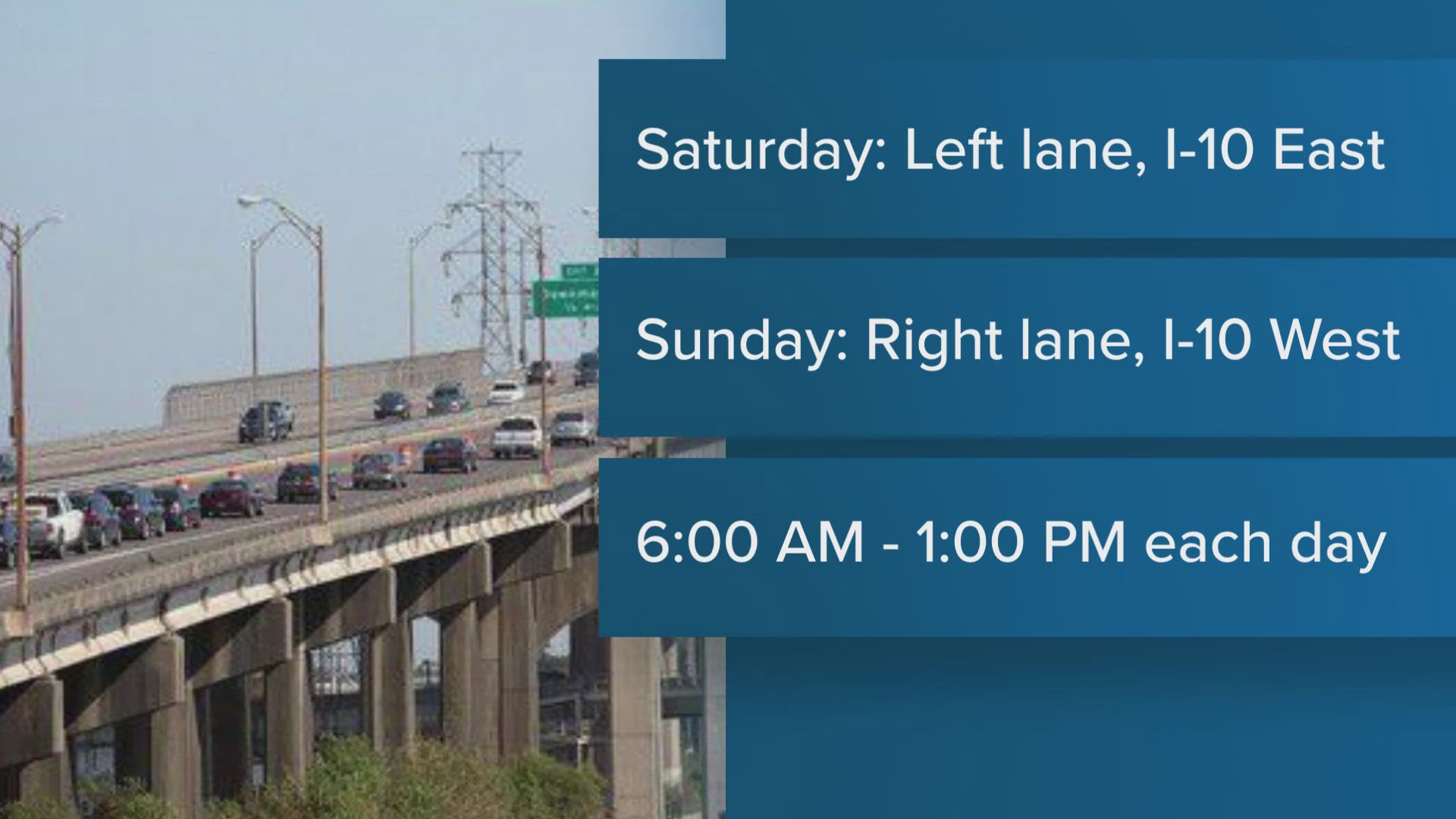 Lane closures will begin this weekend starting Saturday Apr. 26.