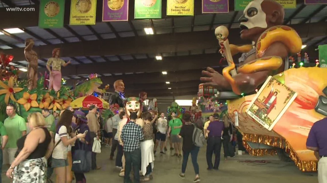 Bacchus unveils 2019 floats at krewe open house  wwltv.com