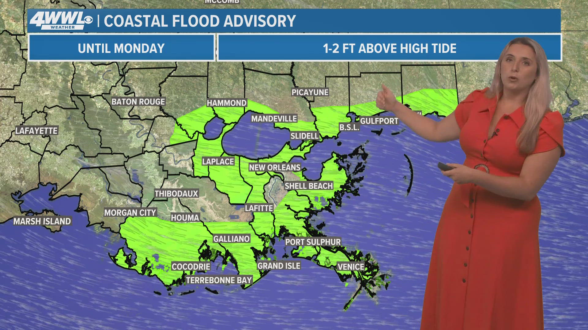 New Orleans Weather Coastal Flood Advisory until Monday