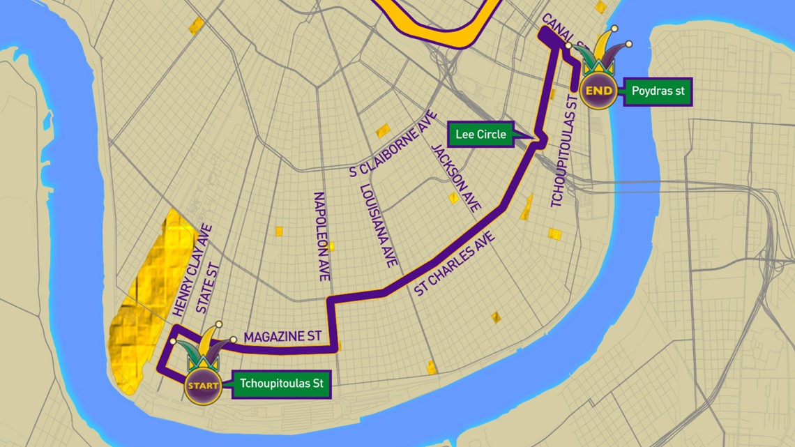Krewe of Thoth parade route