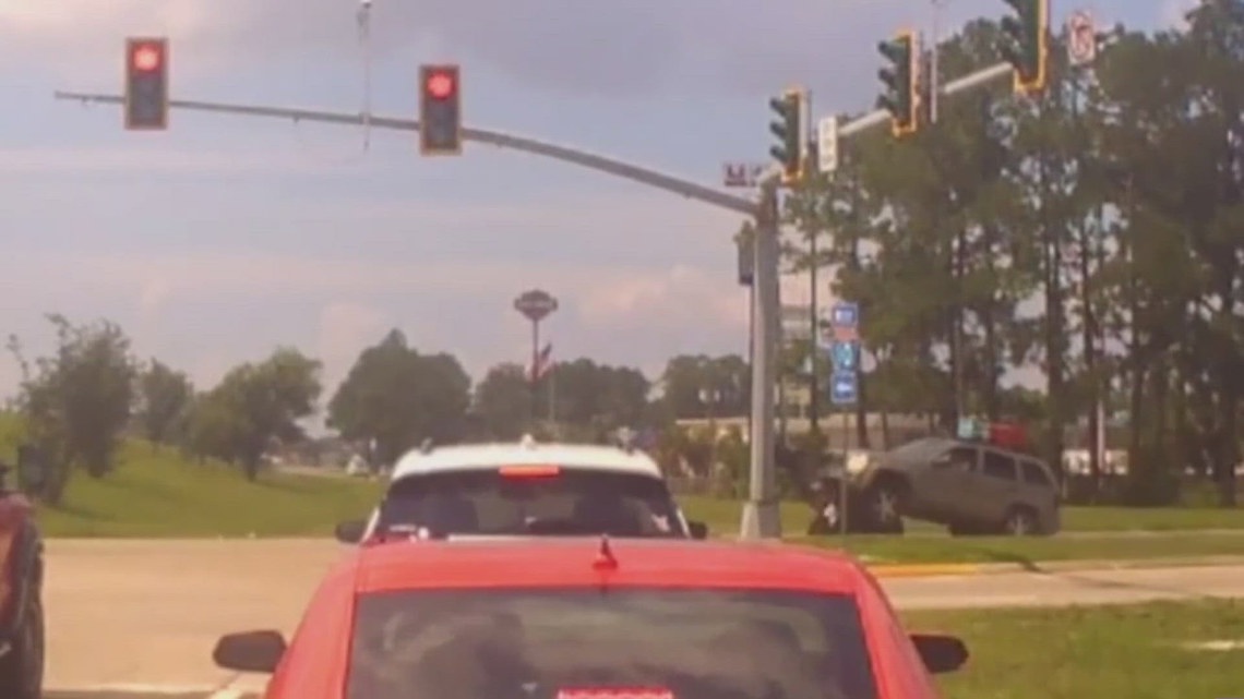 Raw video Slidell motorcycle crash near I10 ramp