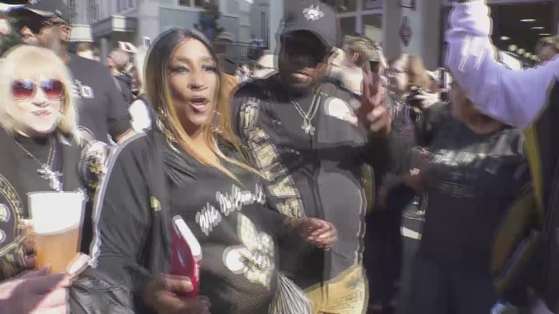 Thousands of people turned out all over New Orleans for anti-Super Bowl second line in the French Quarter.