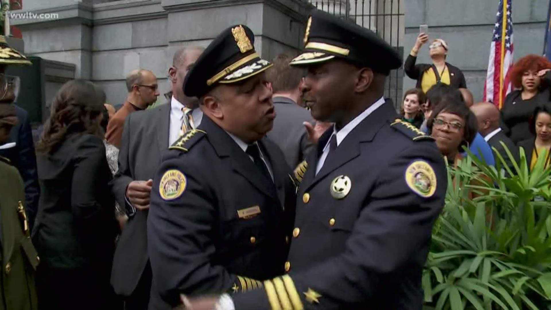 Shaun Ferguson takes the NOPD helm from former Superintendent Michael Harrison, who will move to Baltimore to head that city's police department.