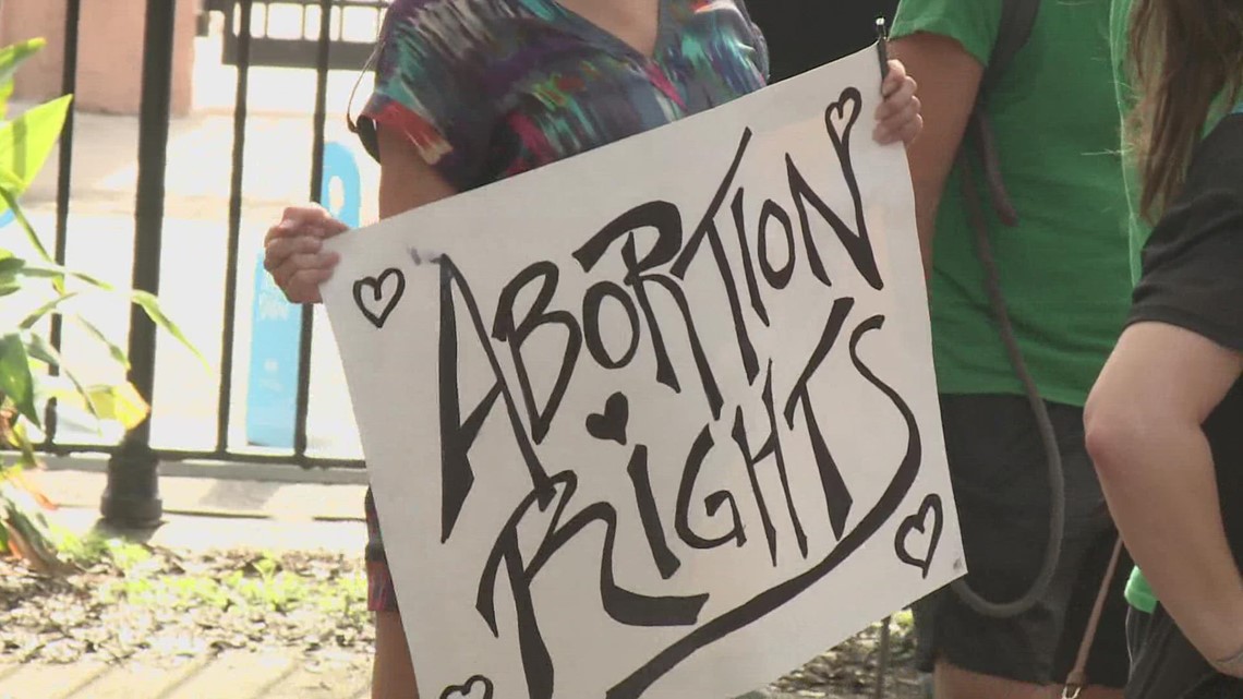 Protestors gather in New Orleans after abortion ban may soon go back into effect