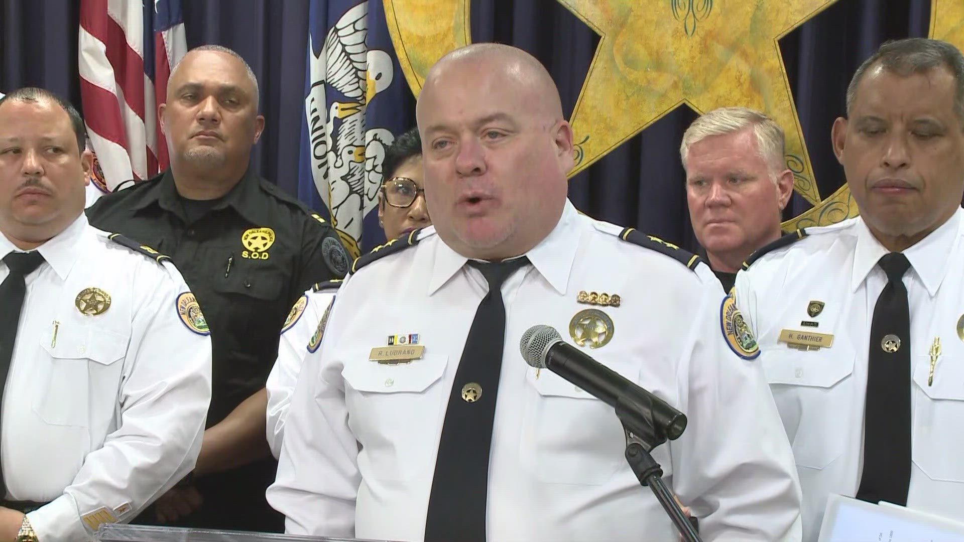 NOPD Deputy Superintendent Ryan Lubrano, Chief of Detectives gives update on deadly house fire that killed three children in New Orleans East.