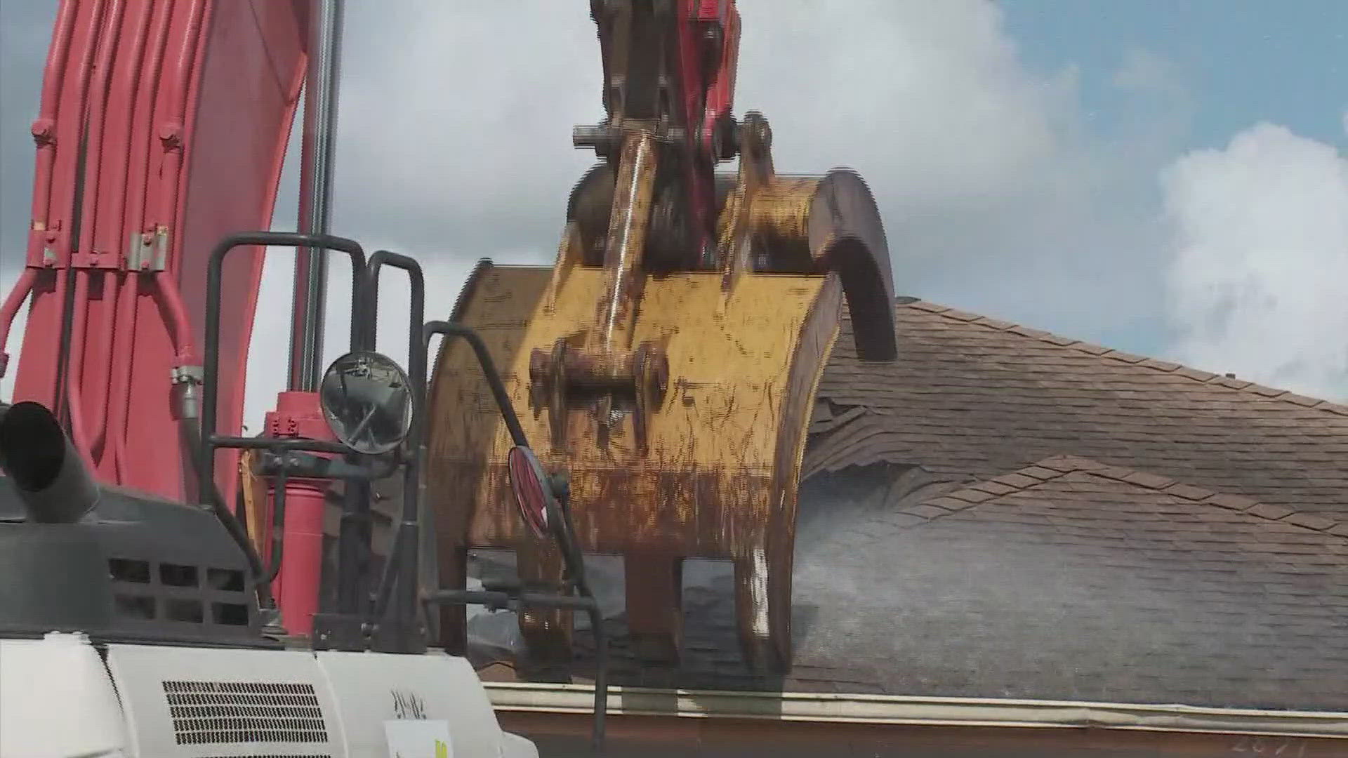 The first home built in a New Orleans neighborhood that turned out to be toxic was demolished on Wednesday, Oct. 30, 2024.