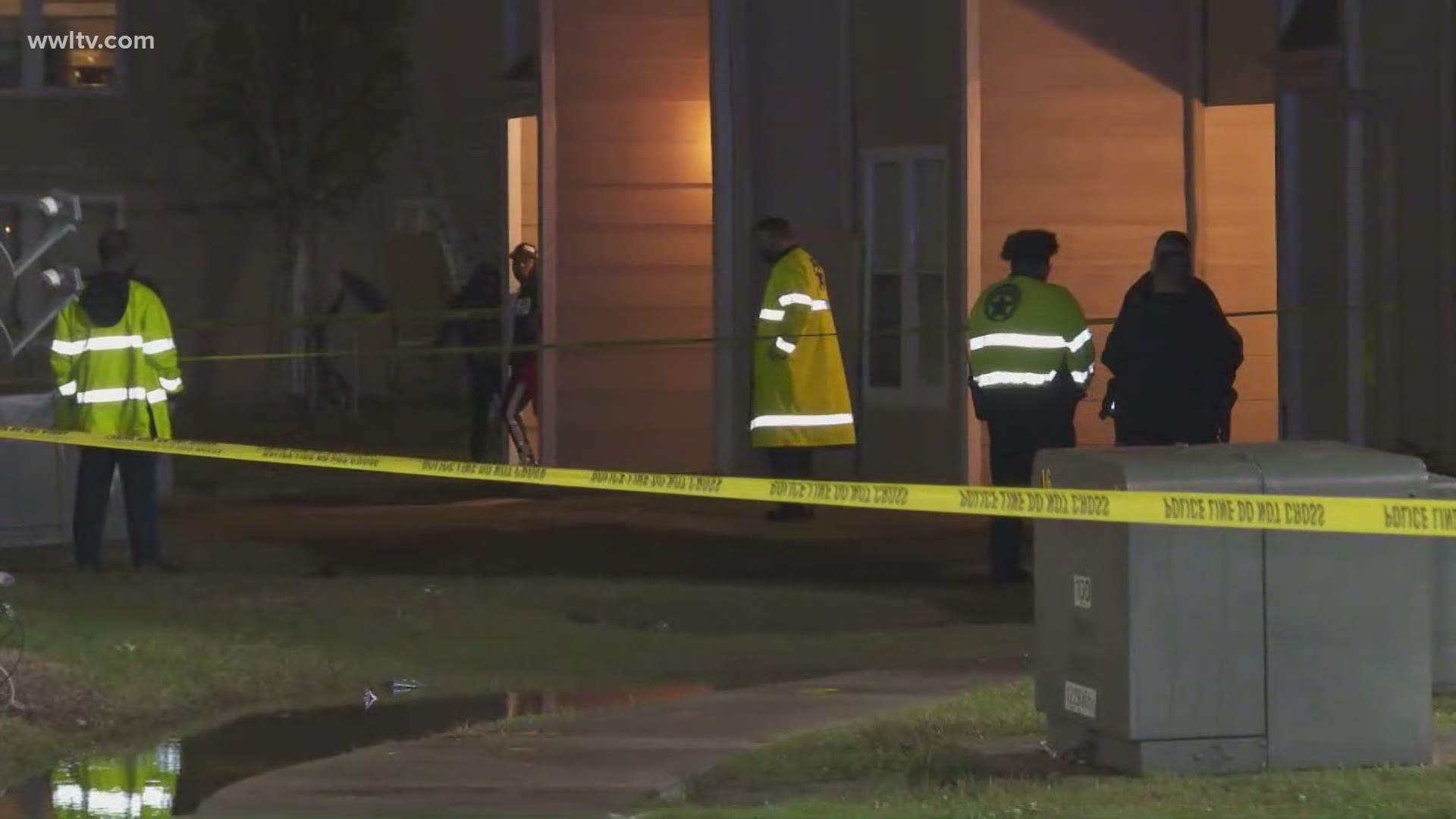 Four people were injured in a shooting at a New Orleans East apartment complex Saturday.