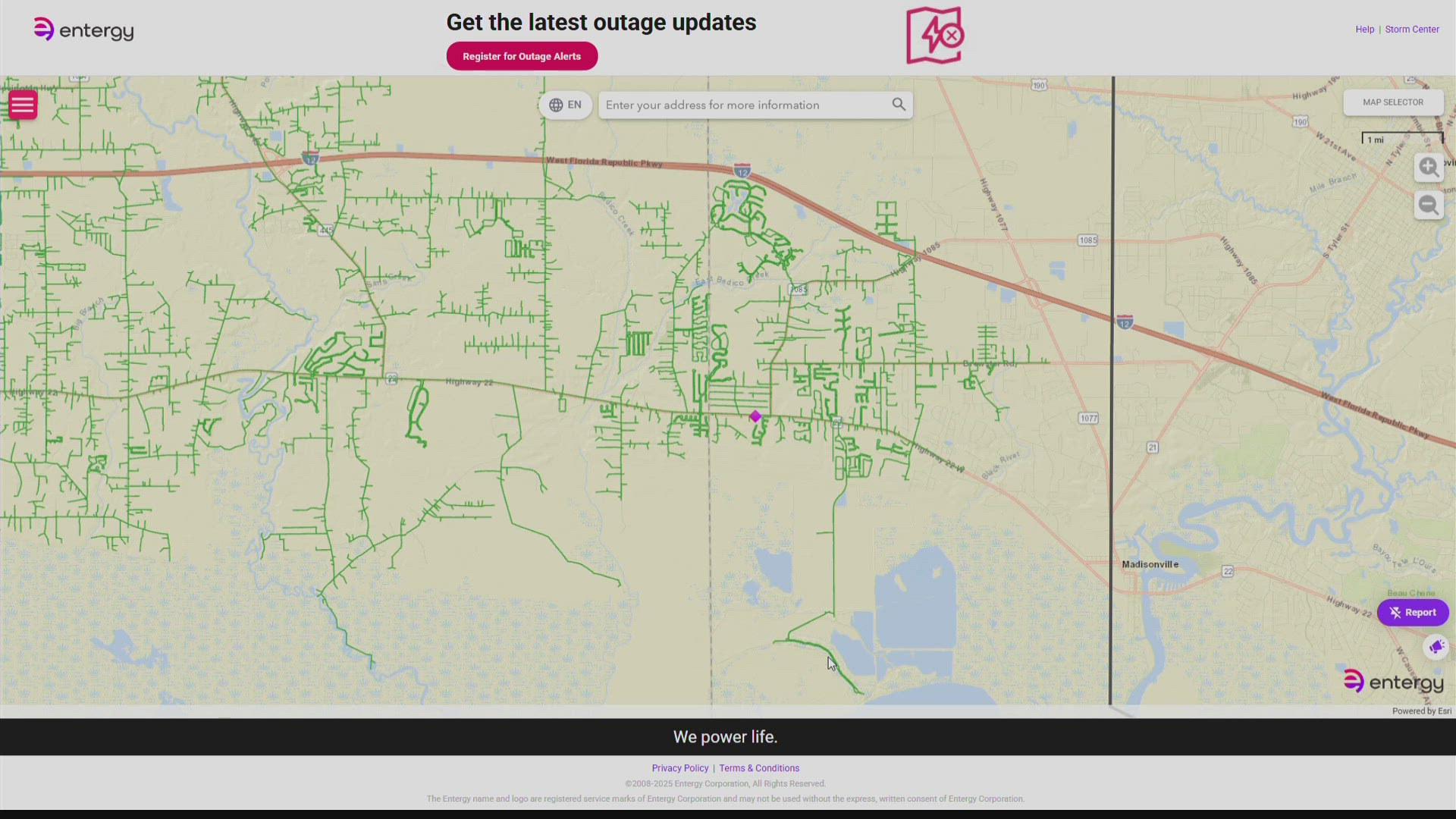 The outage also impacted over 500 customers in St. Tammany Parish.