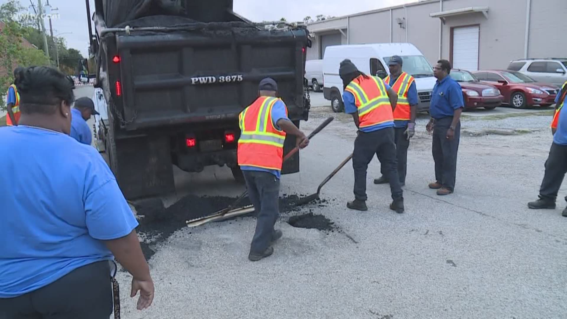 Dominos has given the city of New Orleans $5,000 to fill potholes. That won't pave a lot of streets, but Mayor LaToya Cantrell says it will help the city's infrastructure, which she says is a top priority of her administration.