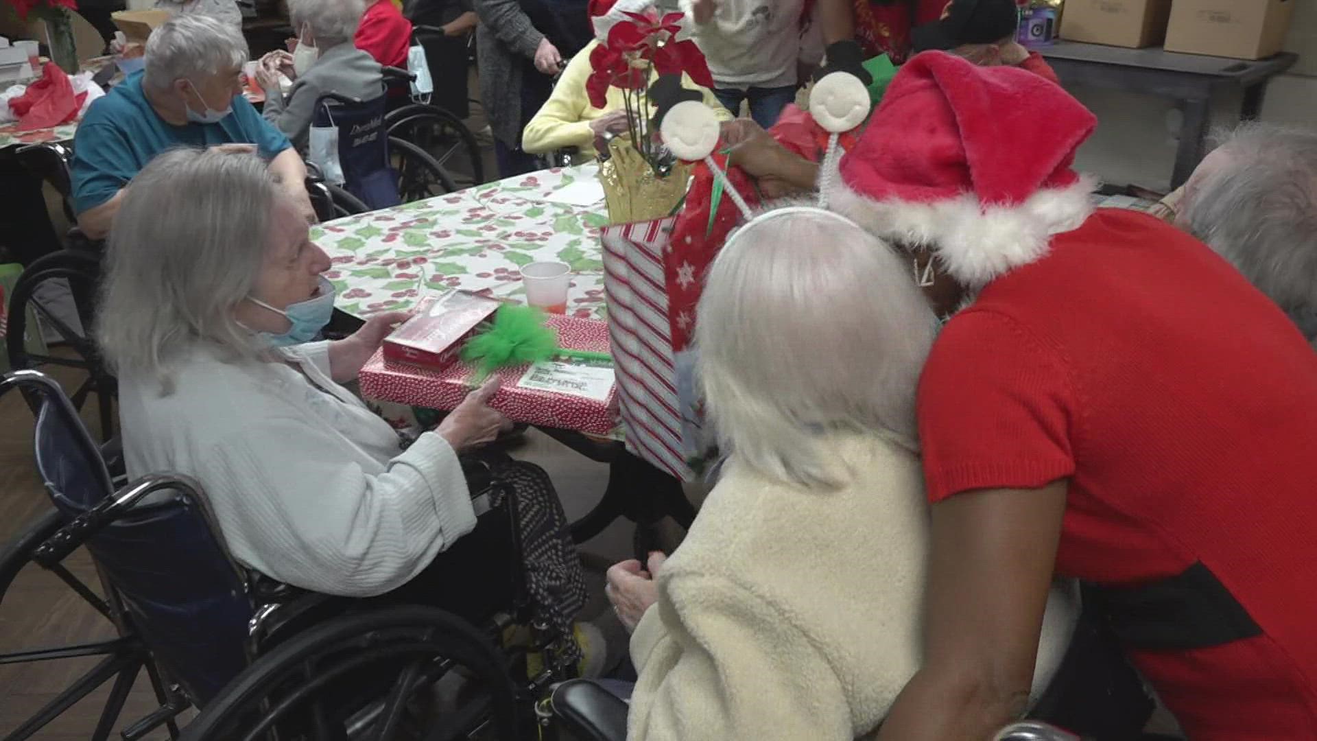 Senior citizens in Metairie are having a happy holiday after strangers provided them with gifts this Christmas a year after COVID kept them from celebrating.
