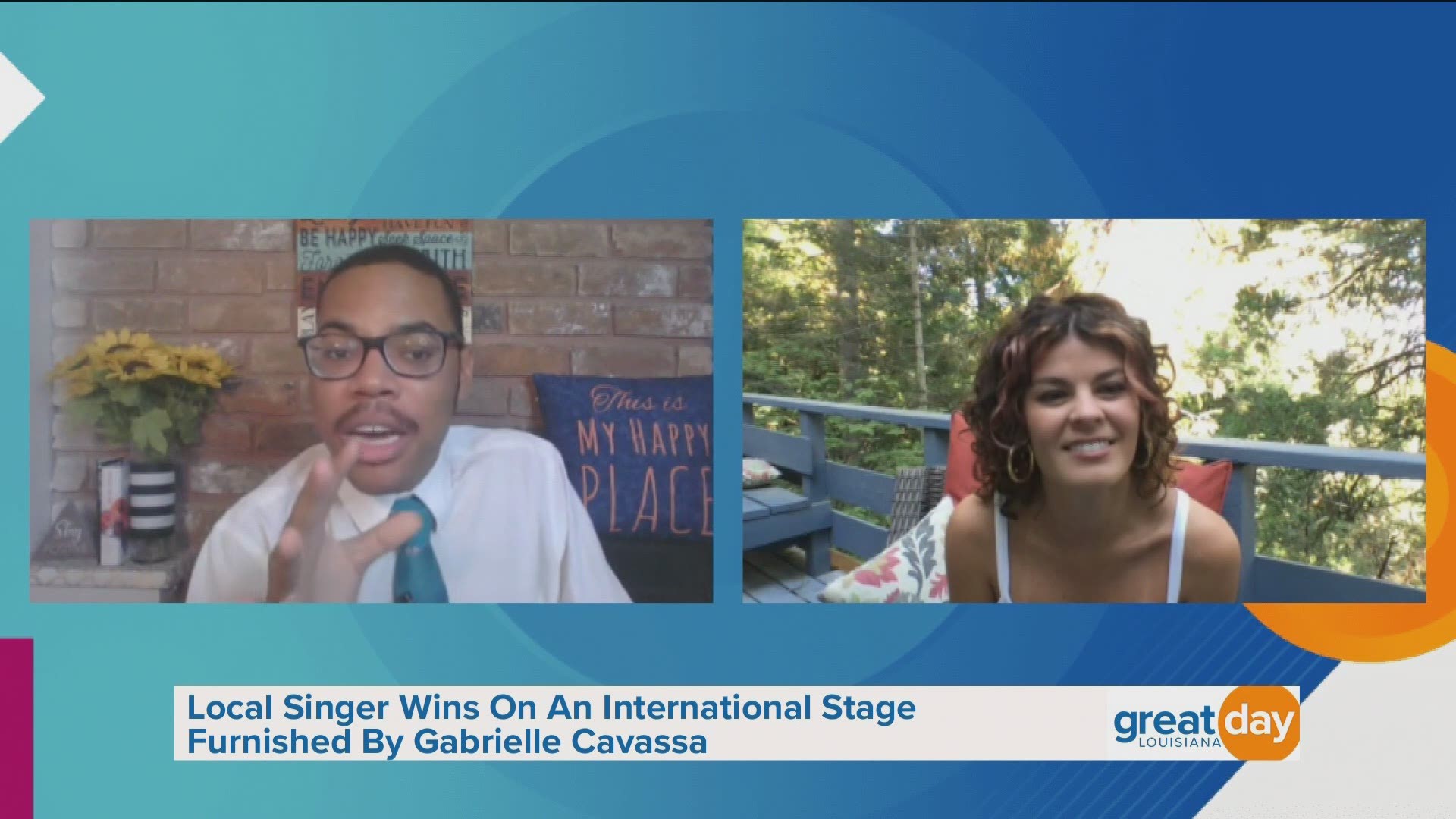 Singer Gabrielle Cavassa discussed her recent win at the "International Sarah Vaughan Jazz Vocal Competition" and performed.
