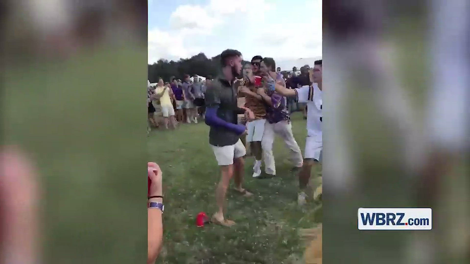 Report: Police investigating after fight at LSU tailgate caught on video