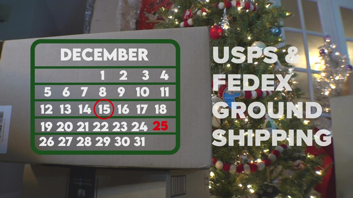 Christmas shipping deadlines