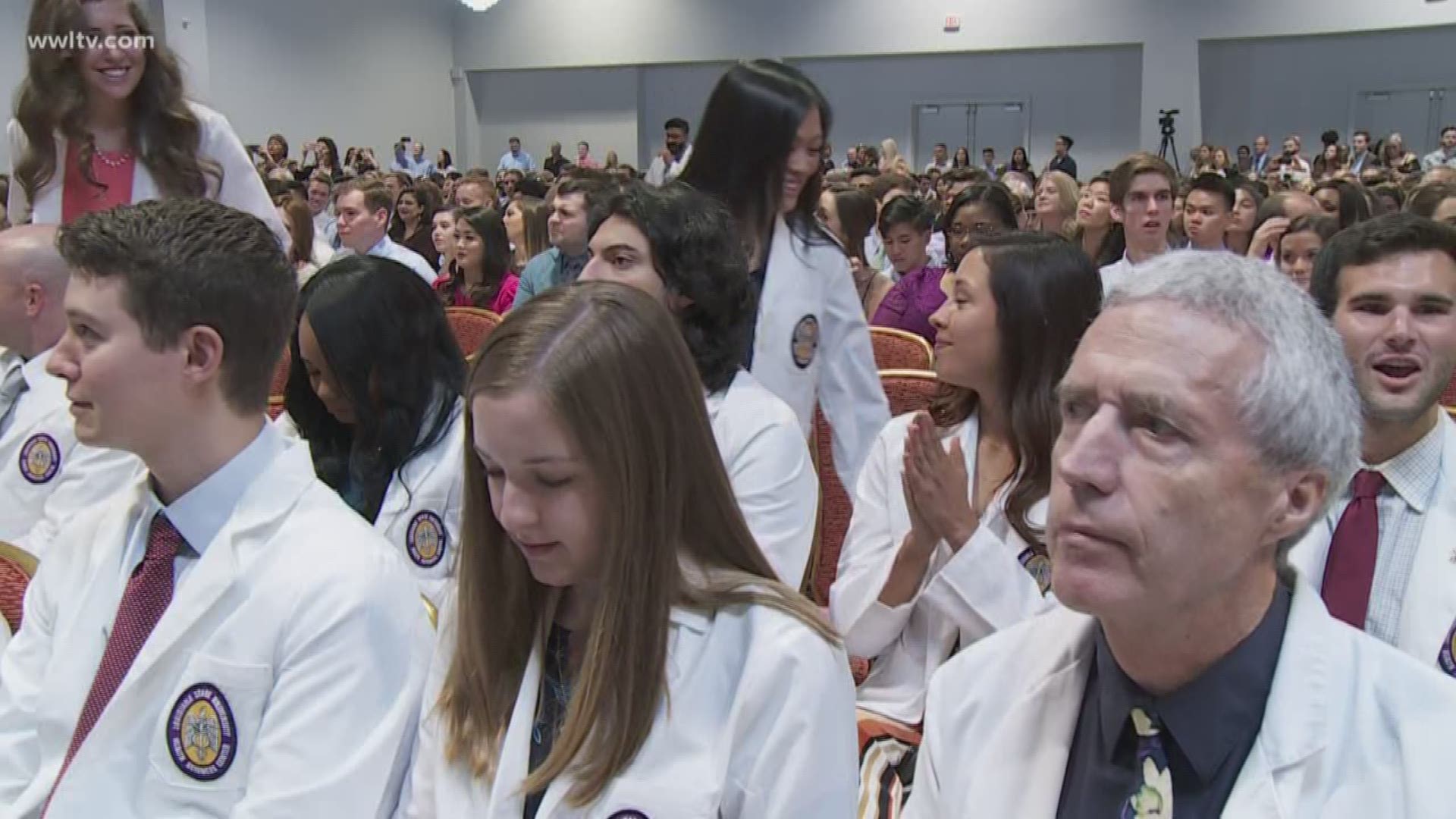 More than 200 LSU medical student received their white coats during a ceremony Saturday. 