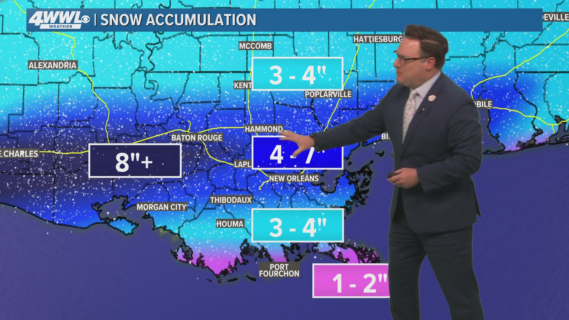 5 PM Winter Weather Update New Orleans metro area will likely see 47