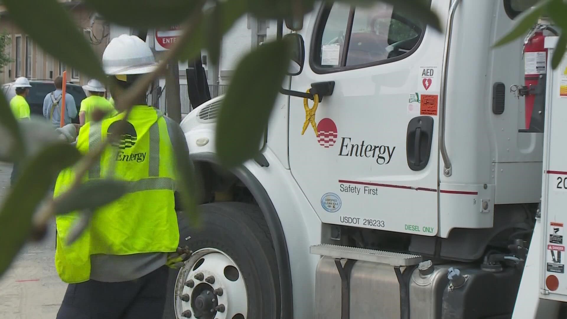 Representatives with Entergy spoke before the New Orleans City Council on Tuesday morning.