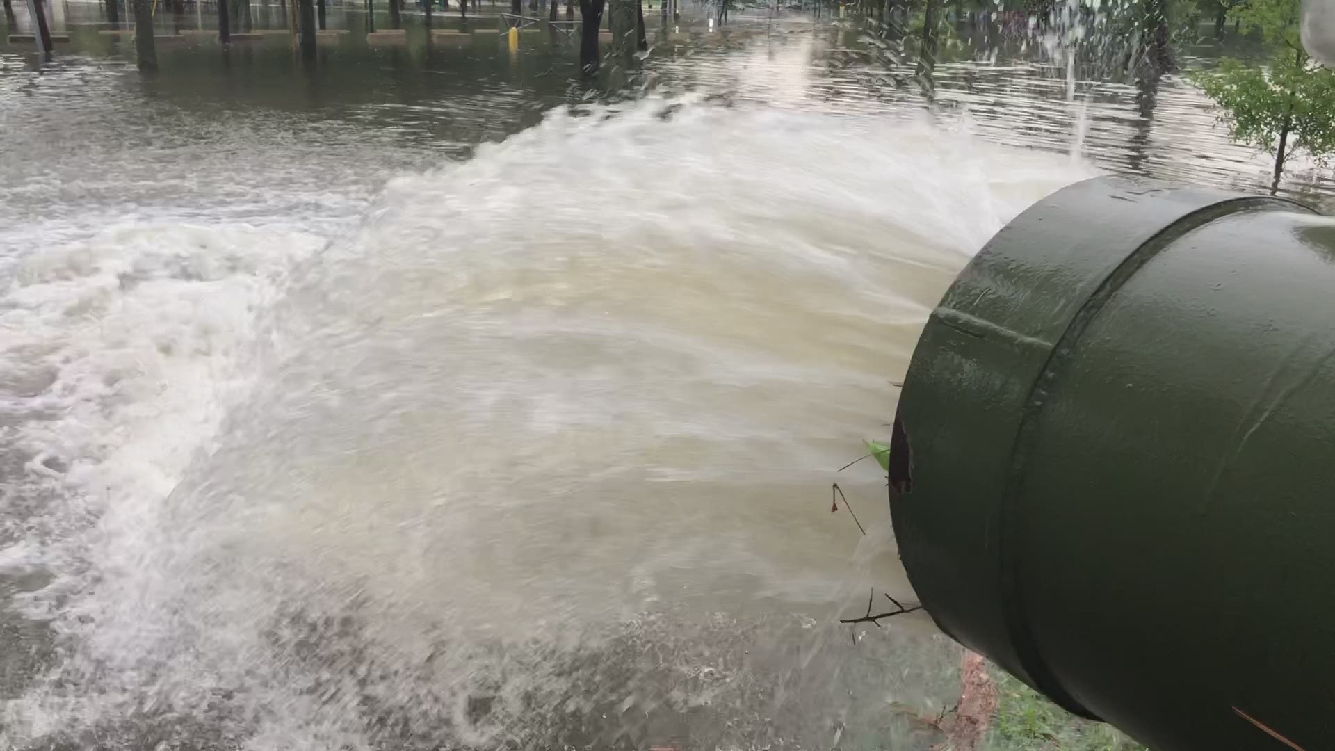 Pump pushing water into the Wally Pontiff Jr Playground
