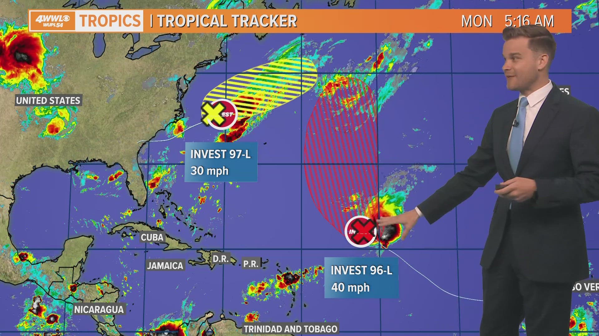 There are no tropical threats to the Gulf of Mexico or the United States over the next week.