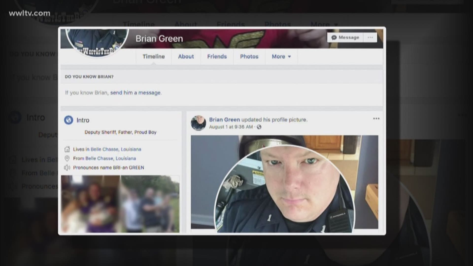 A Plaquemines Parish Sheriff's Deputy connected with a far-right group has been taken off the street - for now.