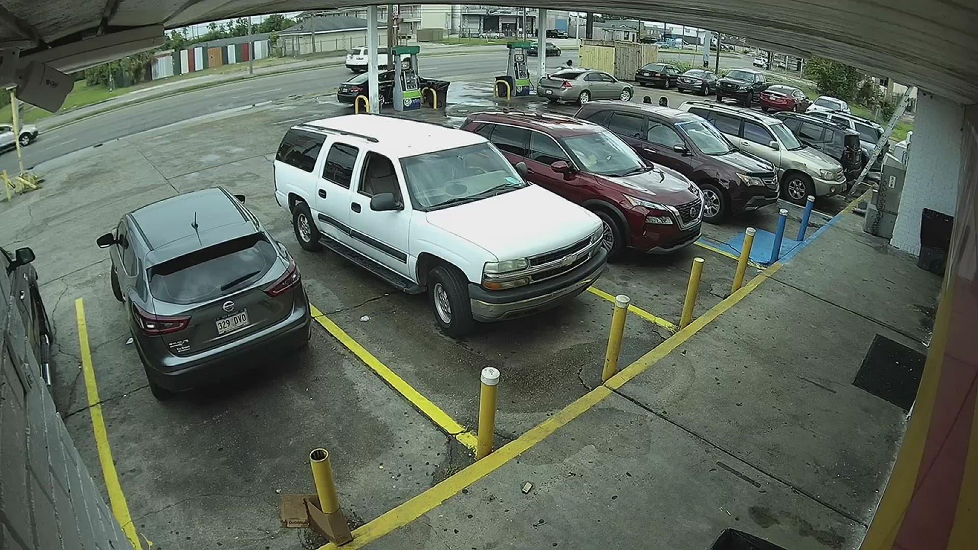 Video obtained by WWL-TV shows the woman attempt to carjack another customer pumping gas before stealing the parked car.