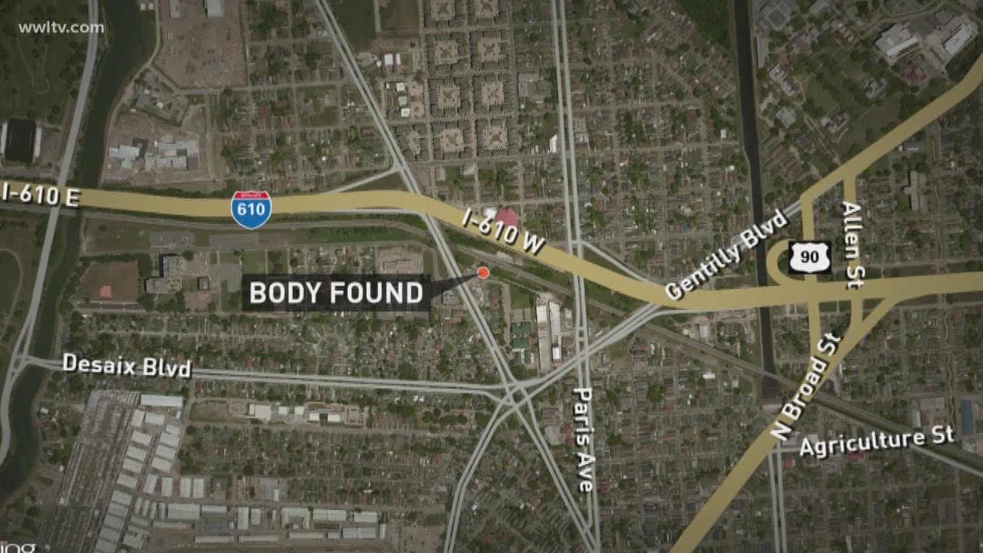 The body was found in a well about 8 feet deep in Gentilly. 