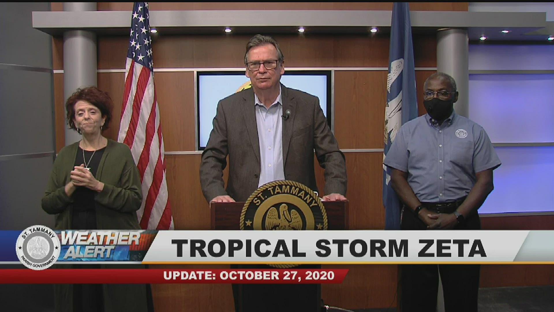 Parish President Mike Cooper lays out St. Tammany's preparations for Hurricane Zeta.
