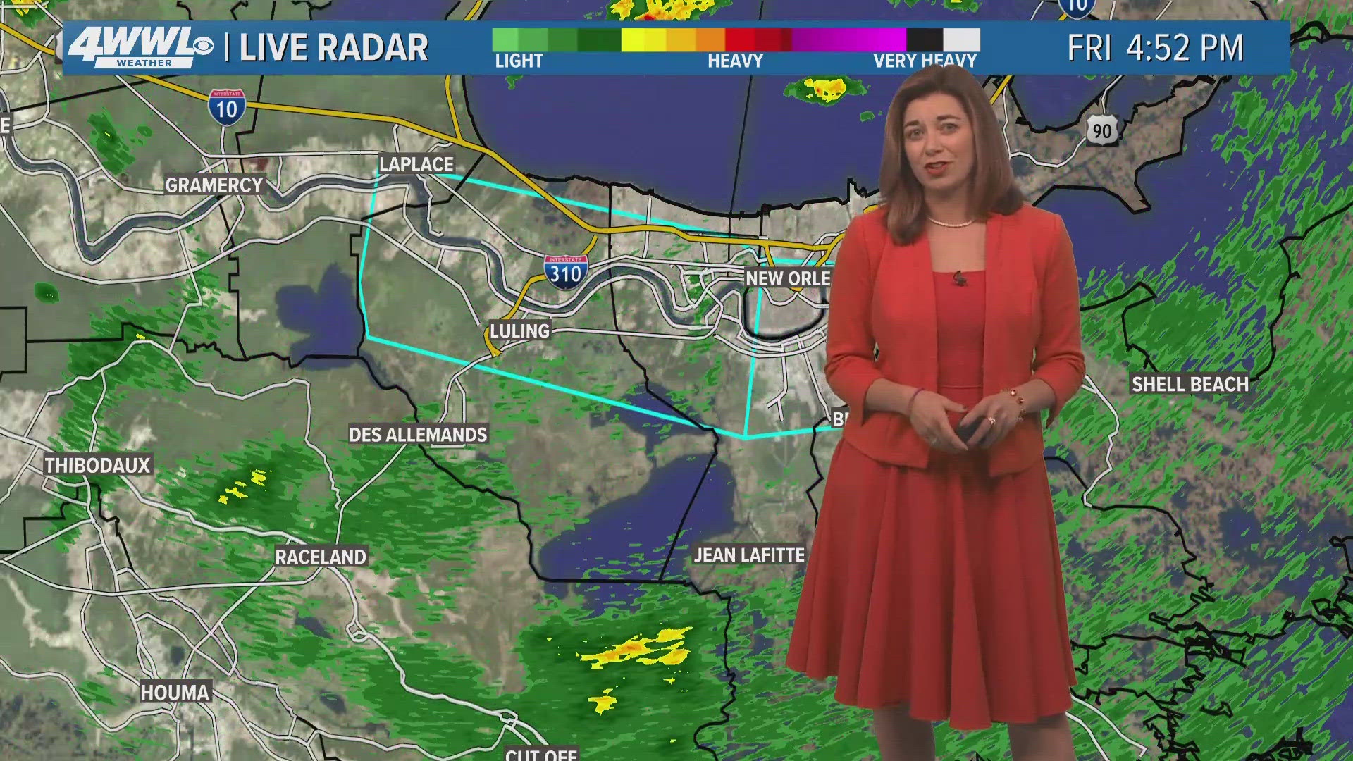 WWL Louisiana meteorologist Brooke Laizer with the latest New Orleans-area forecast for News at 5PM on Friday, Oct. 4, 2024.