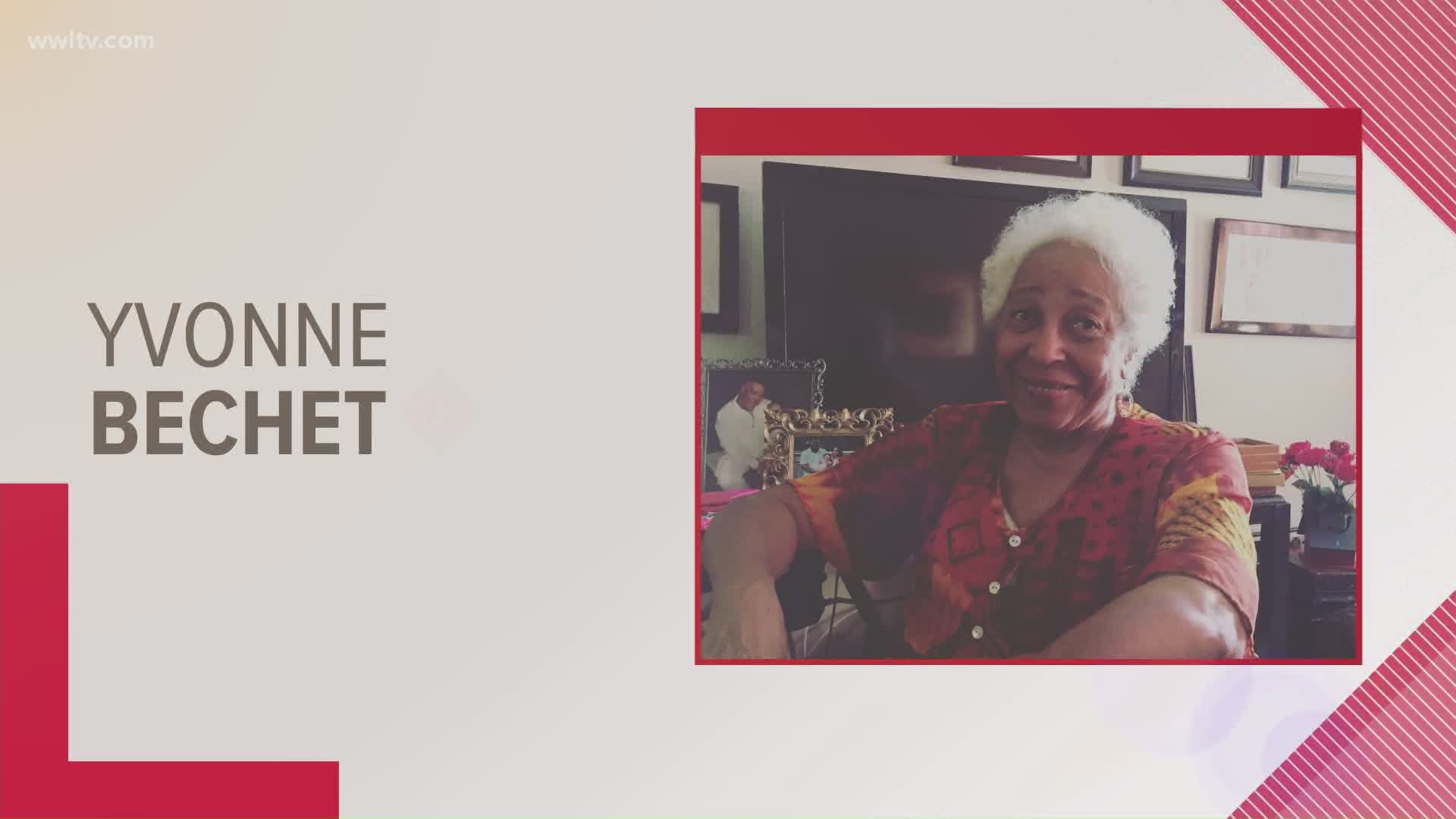 "Heaven has gained an angel today," tweeted the NOPD account of Yvonne Bechet.