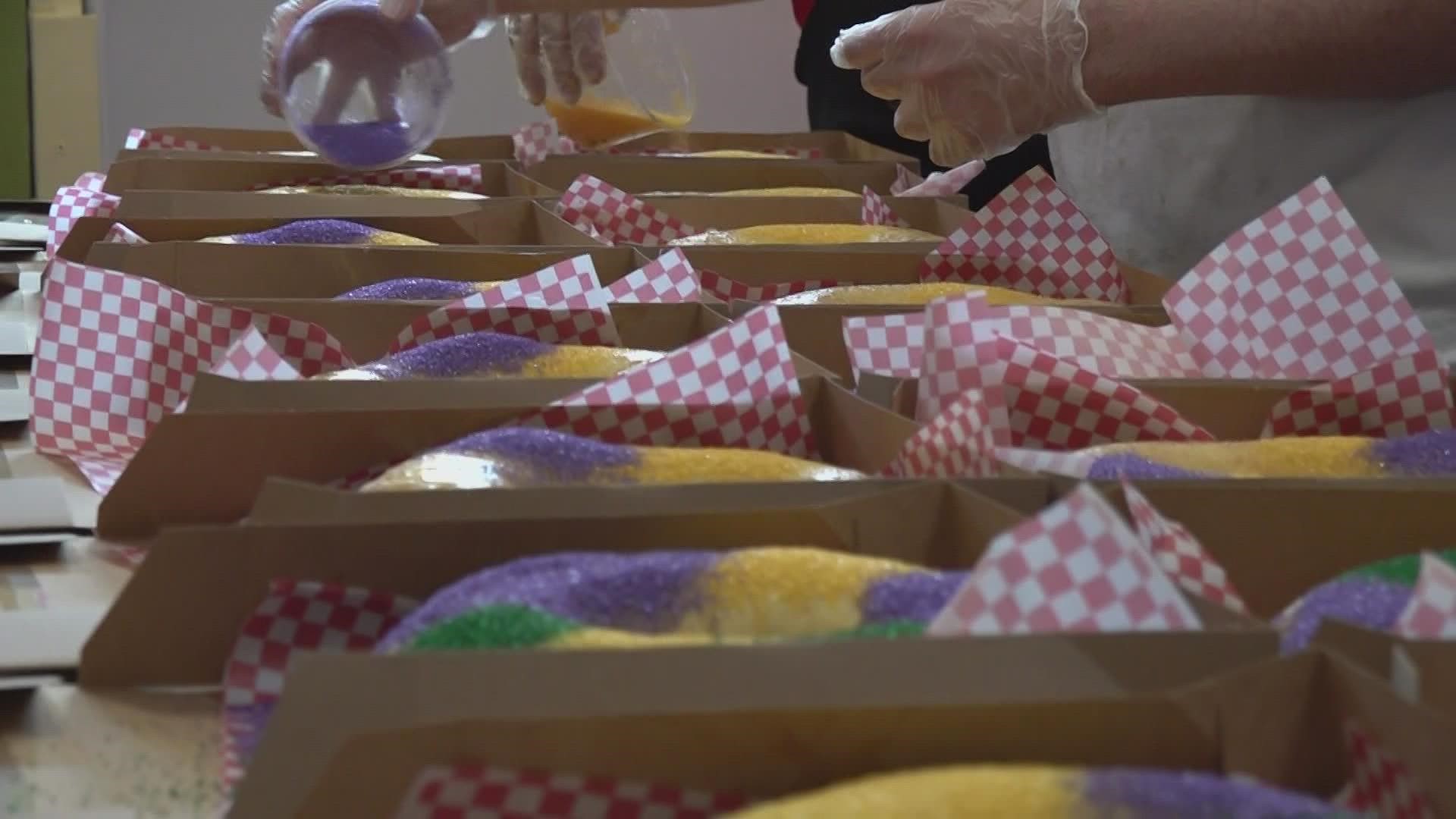 Bywater Bakery is expecting a huge crowd Friday for their annual king cake kickoff party from noon to 4 p.m.