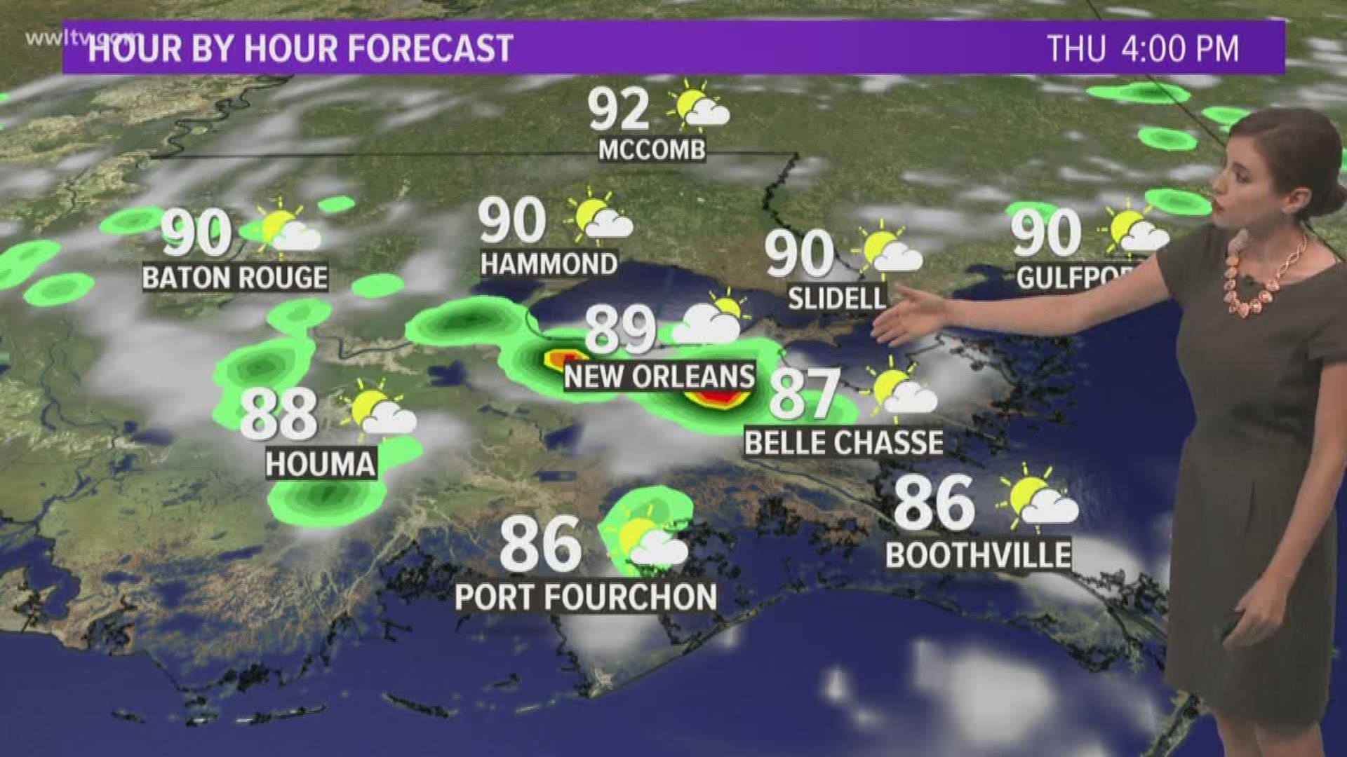 Meteorologist Alexandra Cranford has the forecast at 5 p.m. on Wednesday, July 17, 2019.