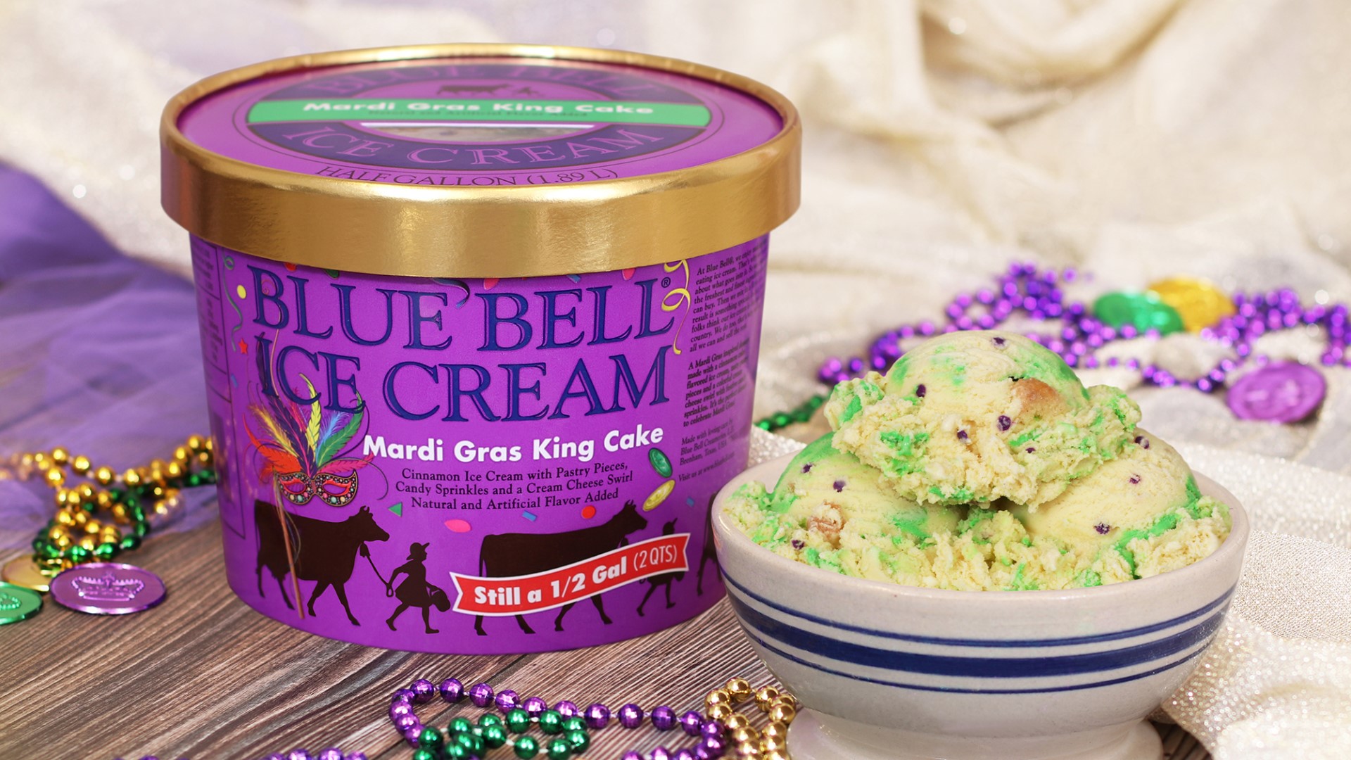 Although the flavor was available since 2012 in areas that celebrate Mardi Gras, Blue Bell said that starting Wednesday the limited edition flavor will be available in all stores that sell Blue Bell products.