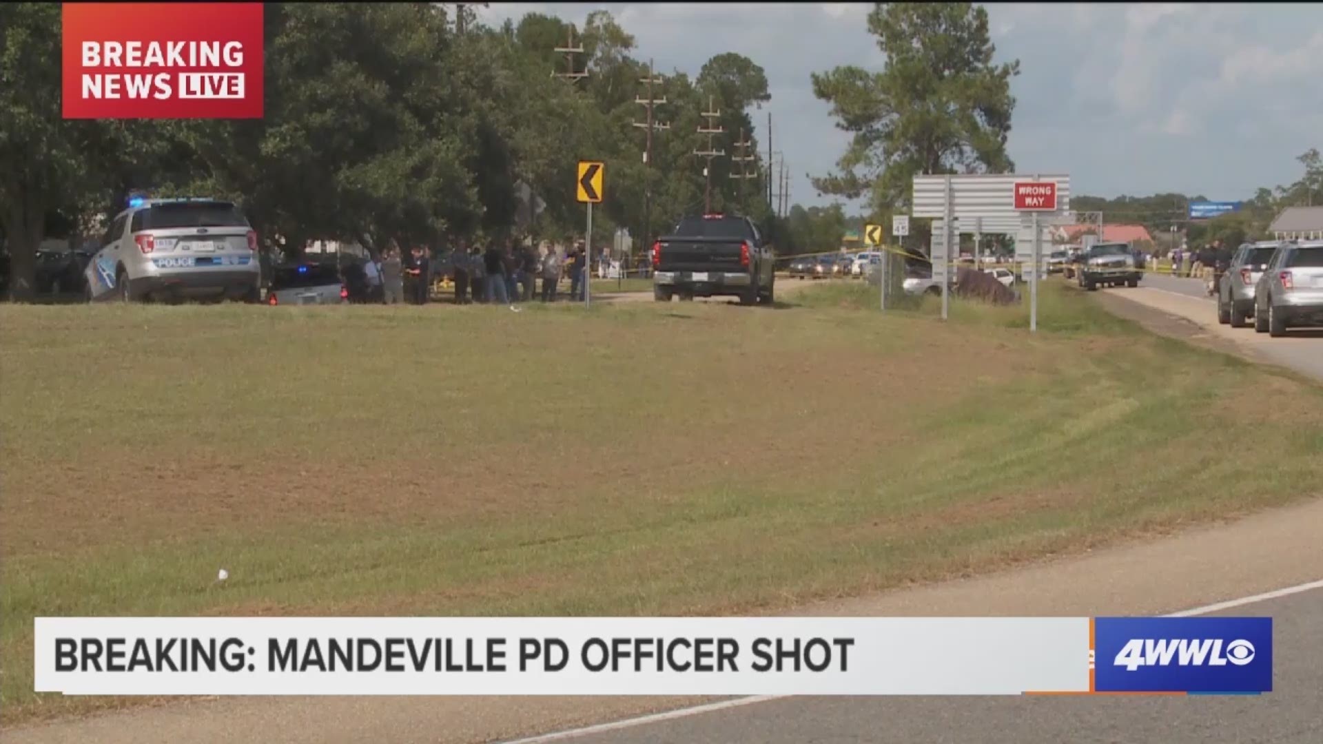 A Mandeville police officer was shot Friday afternoon, police officials confirmed to WWL-TV.