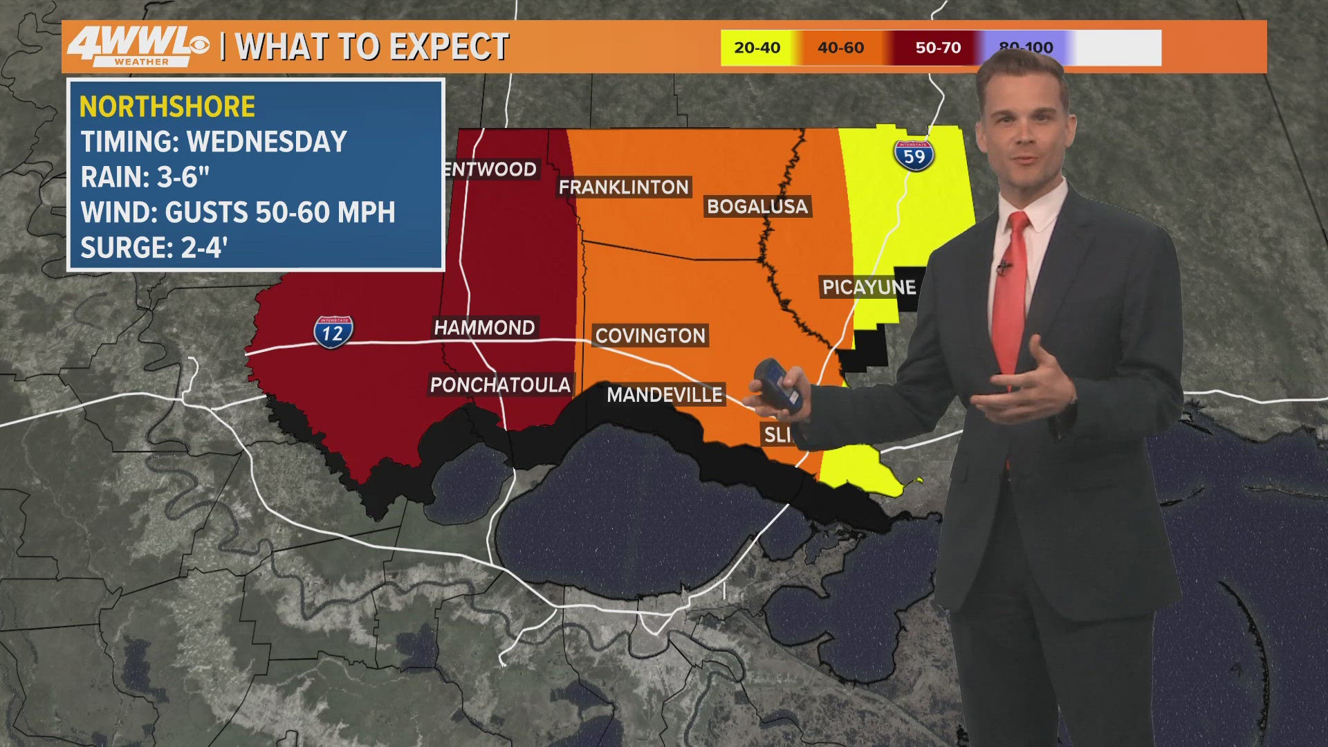 Meteorologist Payton Malone has the latest Francine expected impacts for each parish in southeast Louisiana.