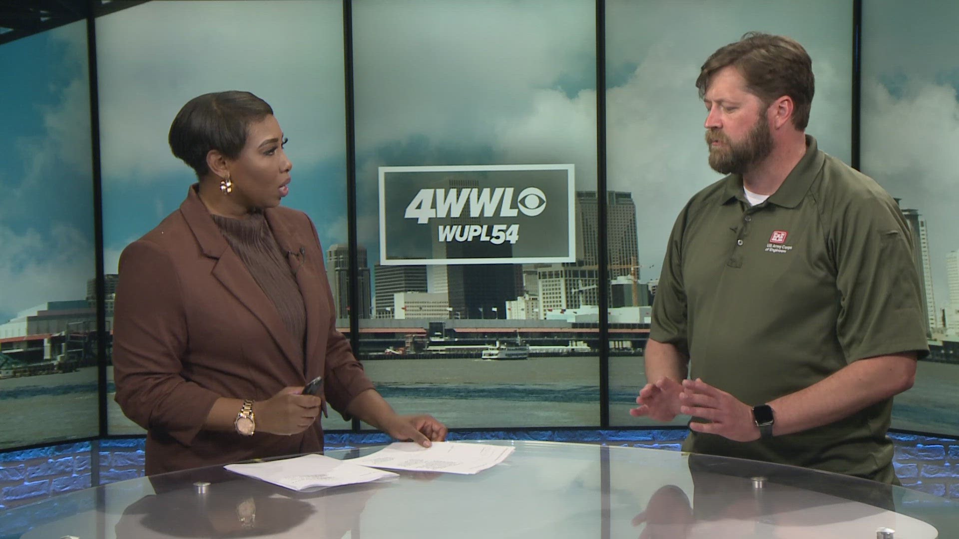 Ricky Boyett of the Corps talks about the preparations for the saltwater moving up the Mississippi River.