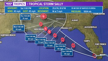 Tropical Storm Sally Forms Forecast To Become Hurricane Wwltv Com - hurricane warning roblox id
