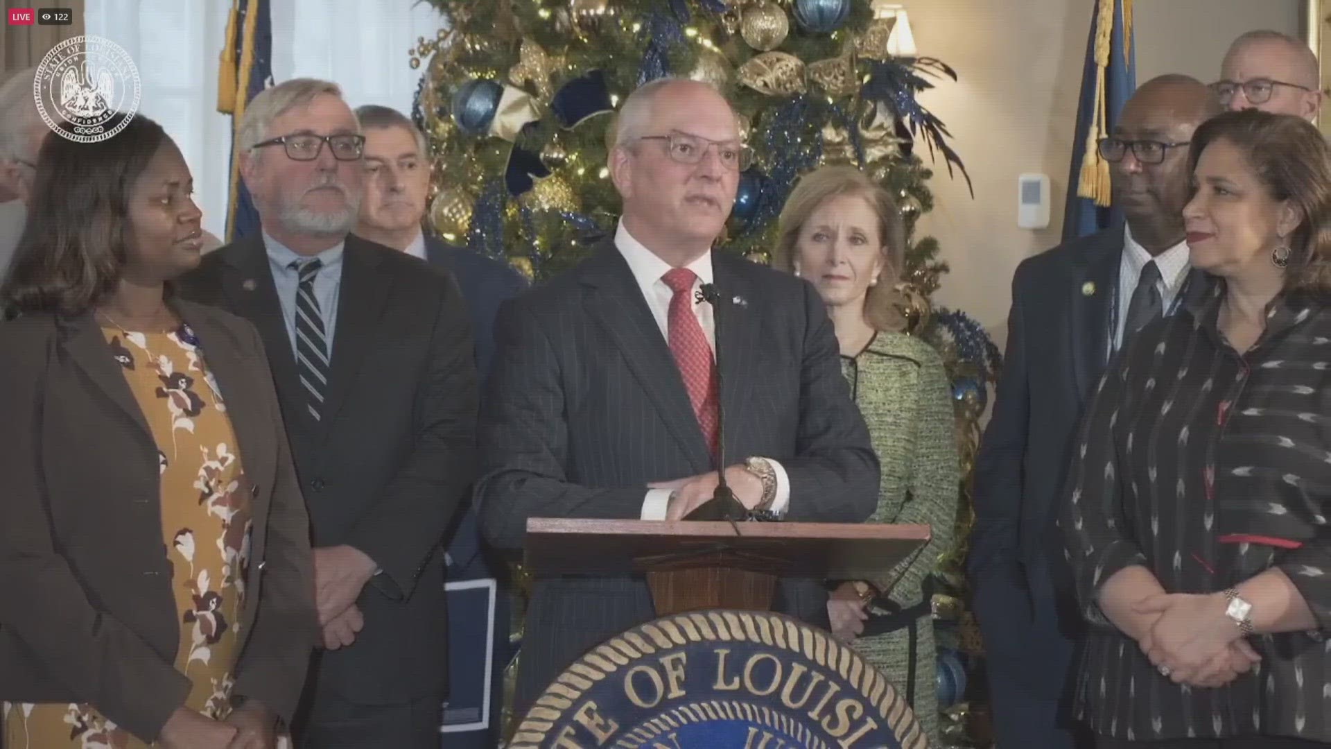 The address marks the final scheduled public event for Gov. Edwards in 2023 and second-to-last of his term as Louisiana Governor.