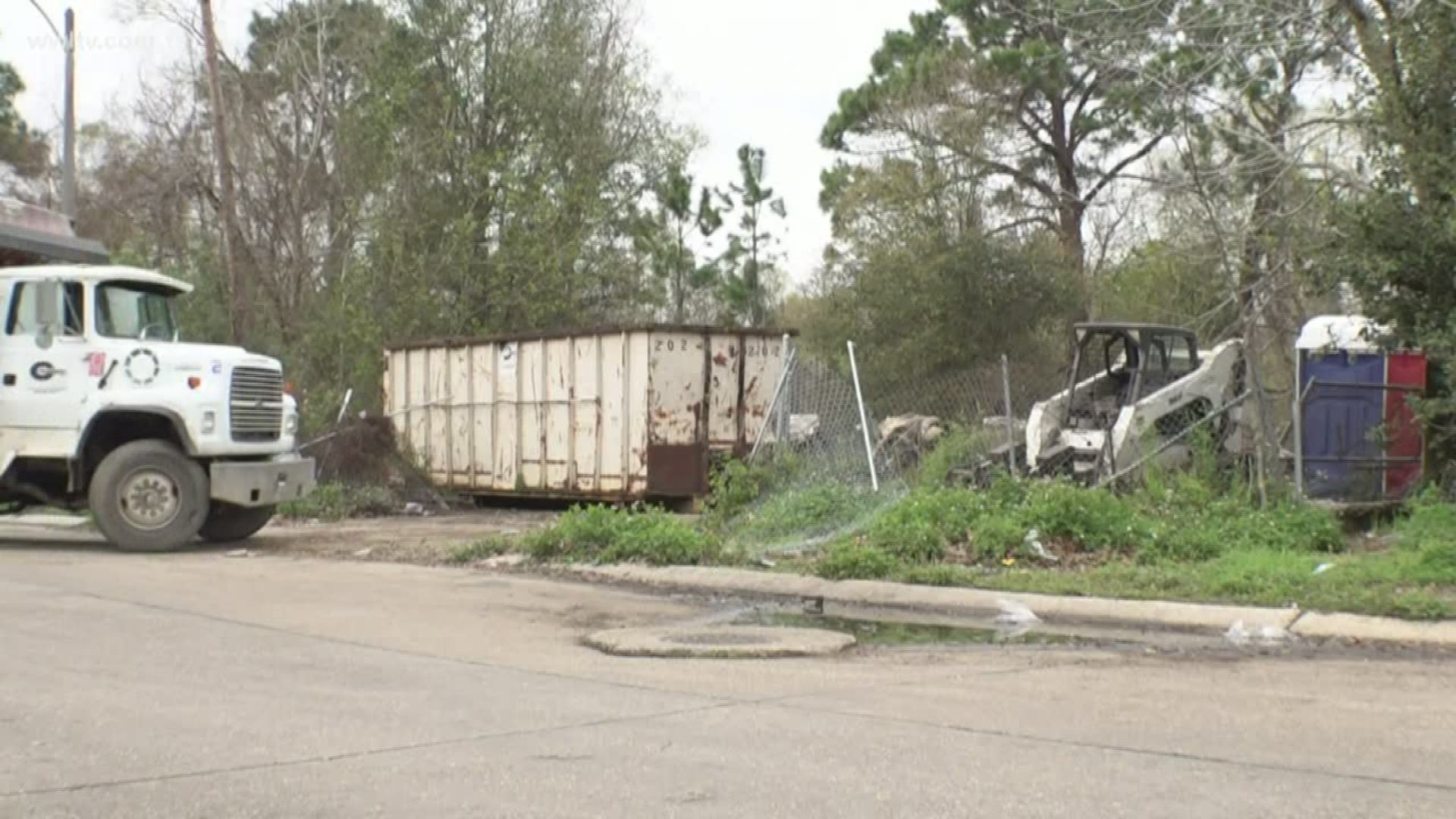A demolished Algiers apartment complex site is starting to get cleaned up - more than 10 years later.