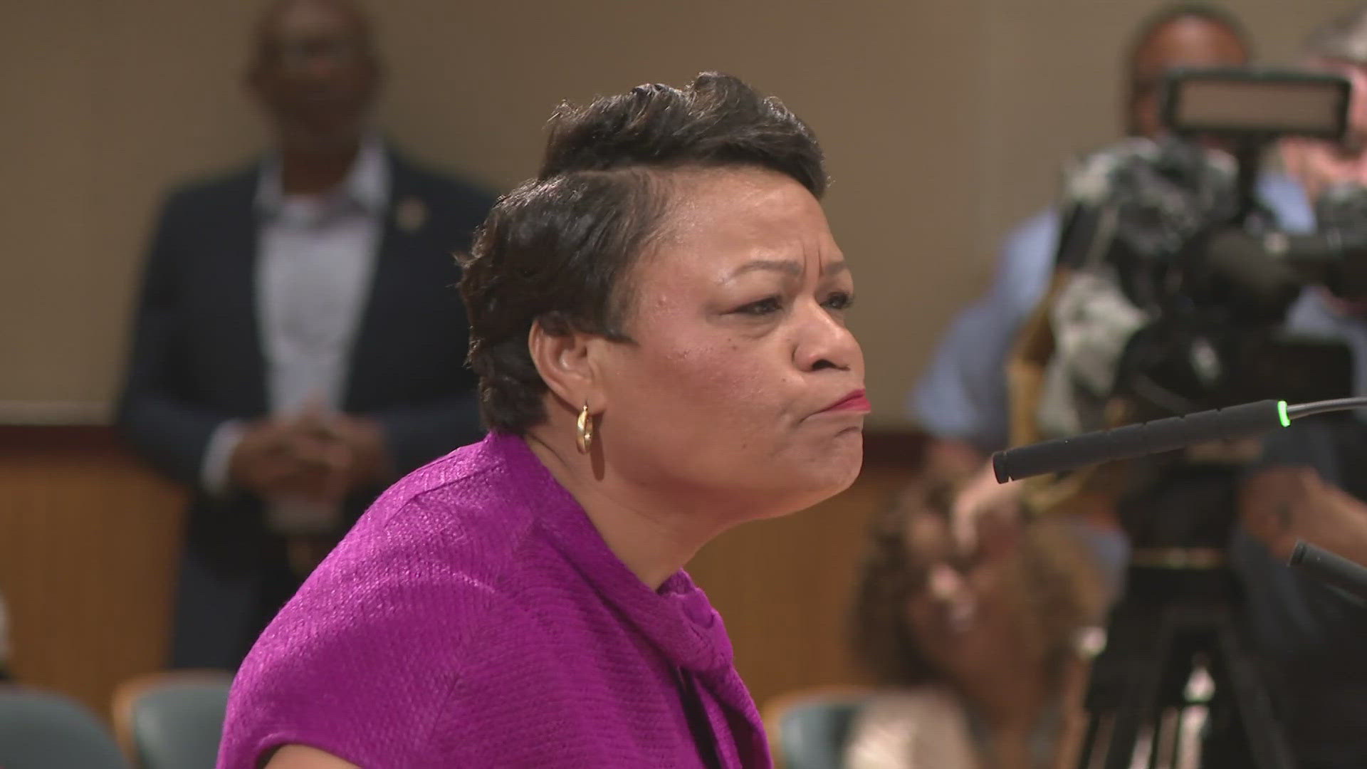 It was the first time Mayor LaToya Cantrell spoke publicly since a federal indictment accused her of taking gifts from building safety inspector Randy Farrell.