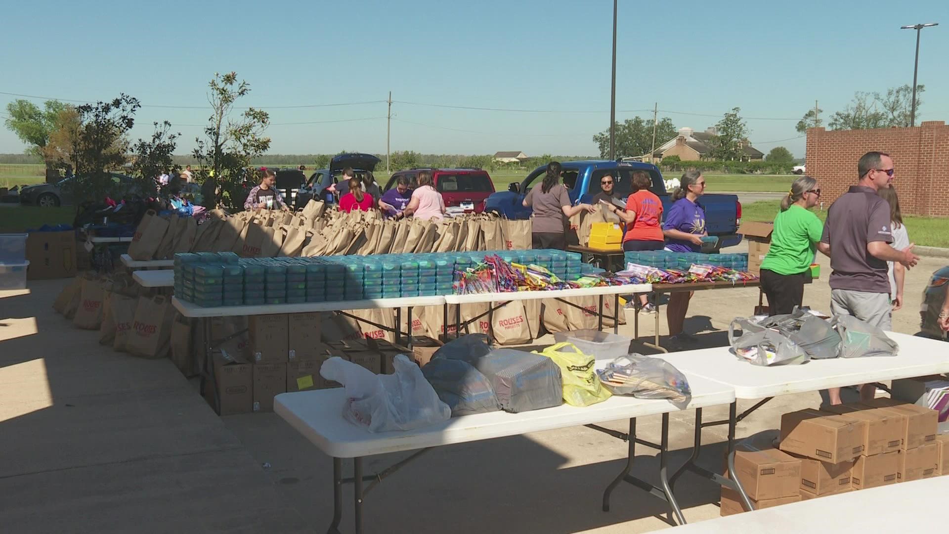 Parents have one less thing to worry about after two helpful foundations donated much-needed school supplies to students that lost everything in Ida.
