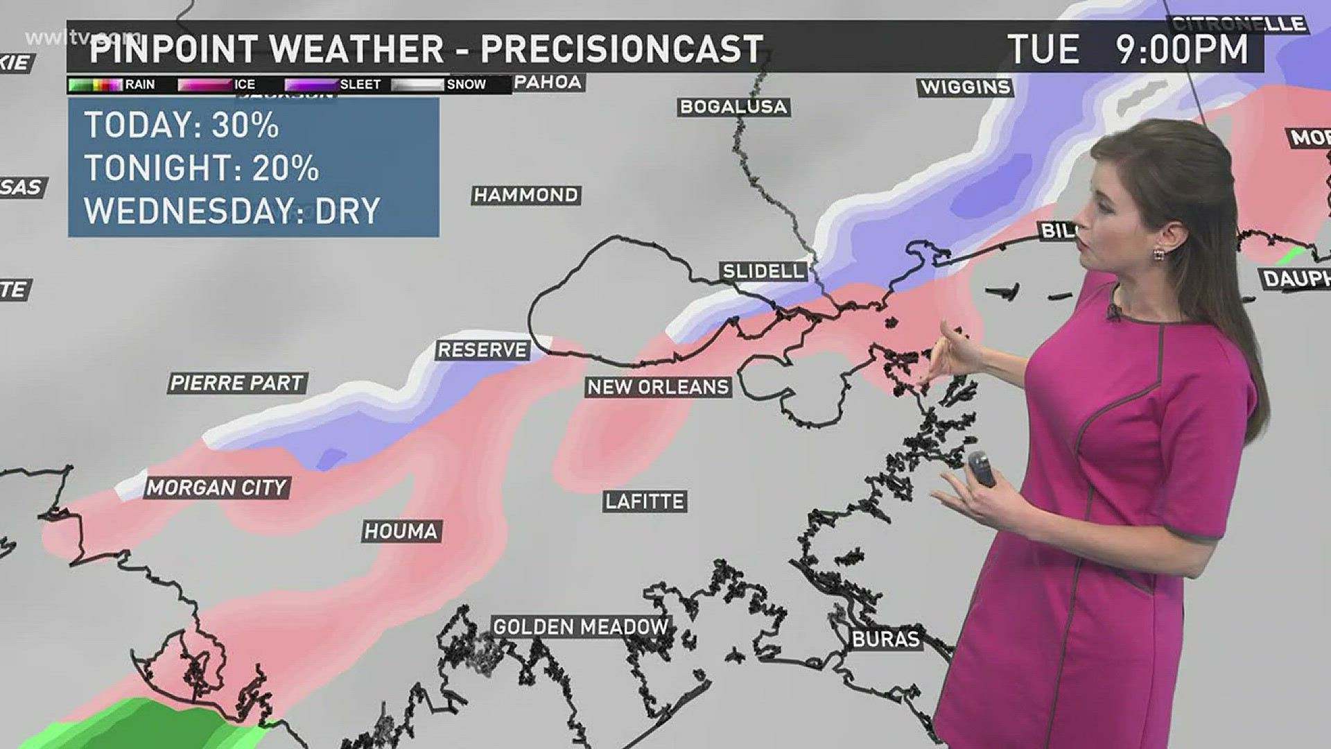 Meteorologist Alexandra Cranford has the forecast at noon on Tuesday, January 16, 2018.