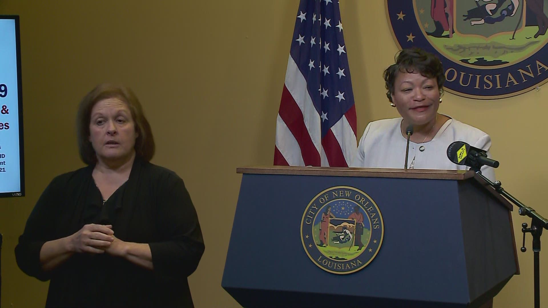 Mayor LaToya Cantrell announced an easing of COVID-19 restrictions on Wednesday.