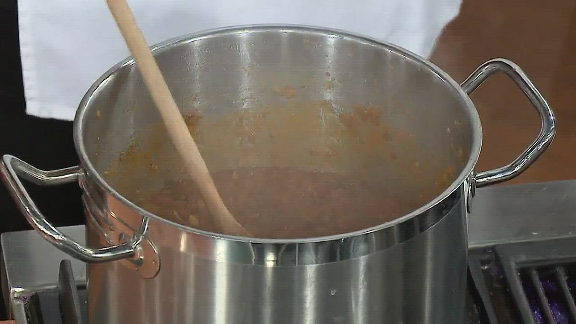 Chef Kevin Belton makes a chili that is an ideal for taking to the parades.