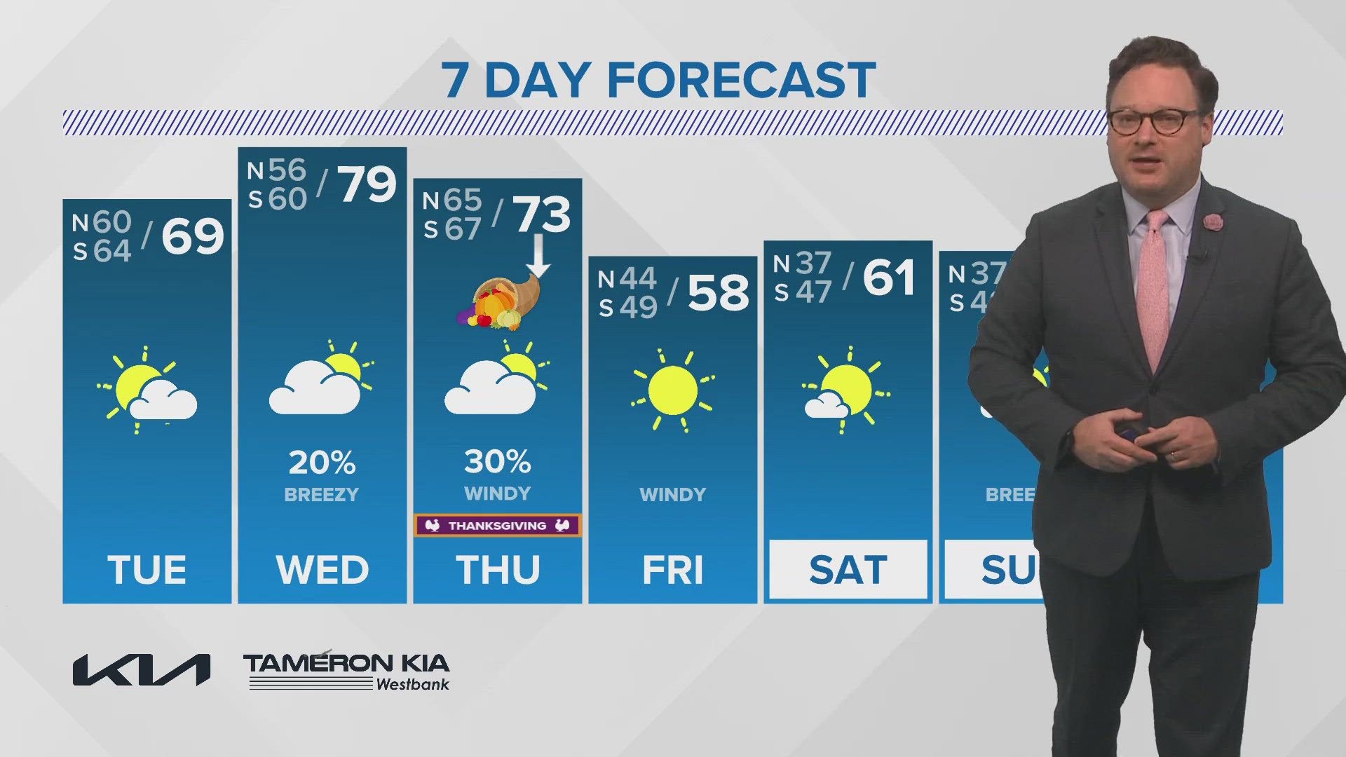 WWL Louisiana Chief Meteorologist Chris Franklin with the latest New Orleans-area forecast for News at 10PM on Monday, Nov. 25, 2024.