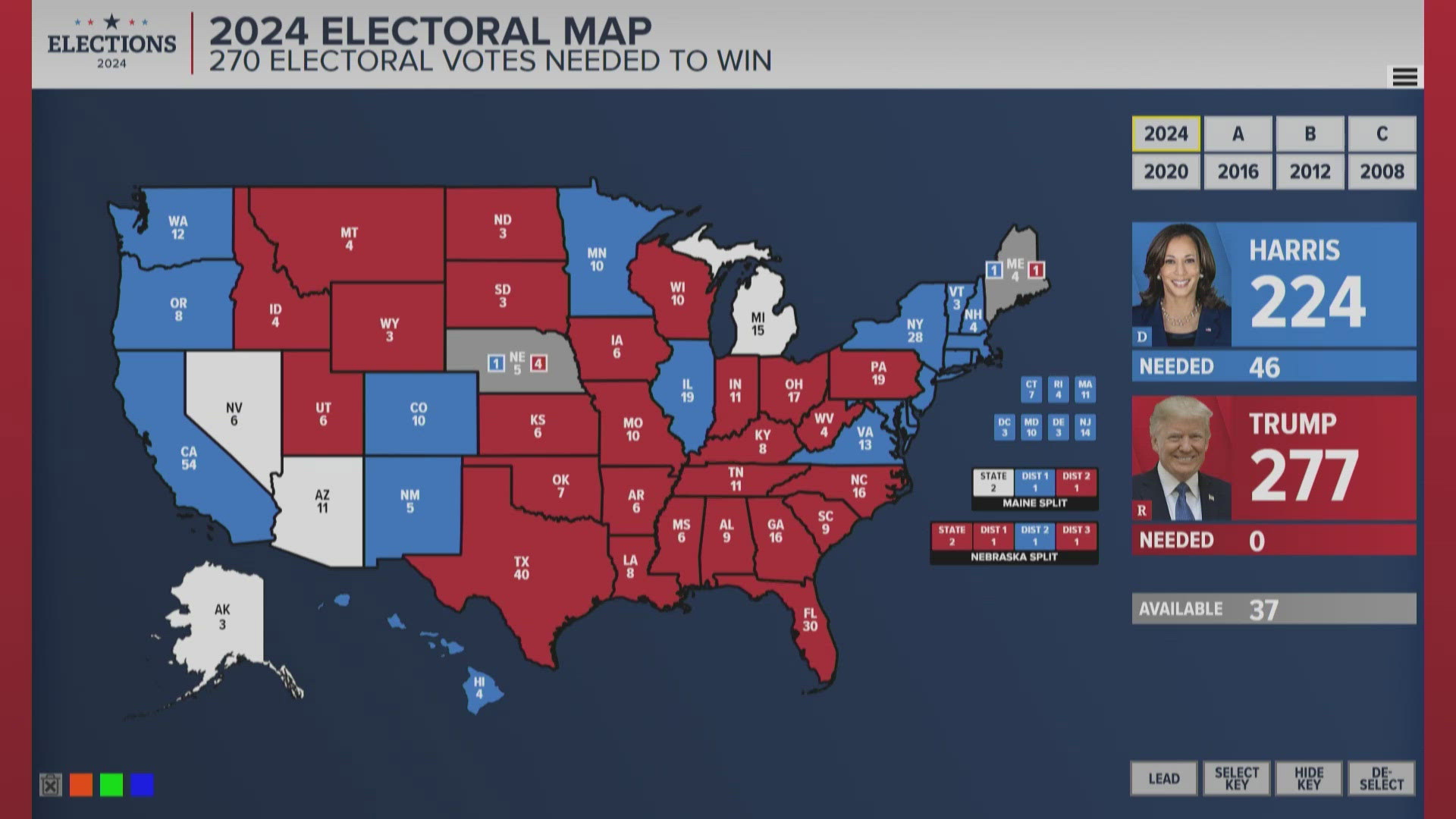 WWL Louisiana's continuing 2024 Election Day coverage for News at 5AM on Wednesday, Nov. 6, 2024.