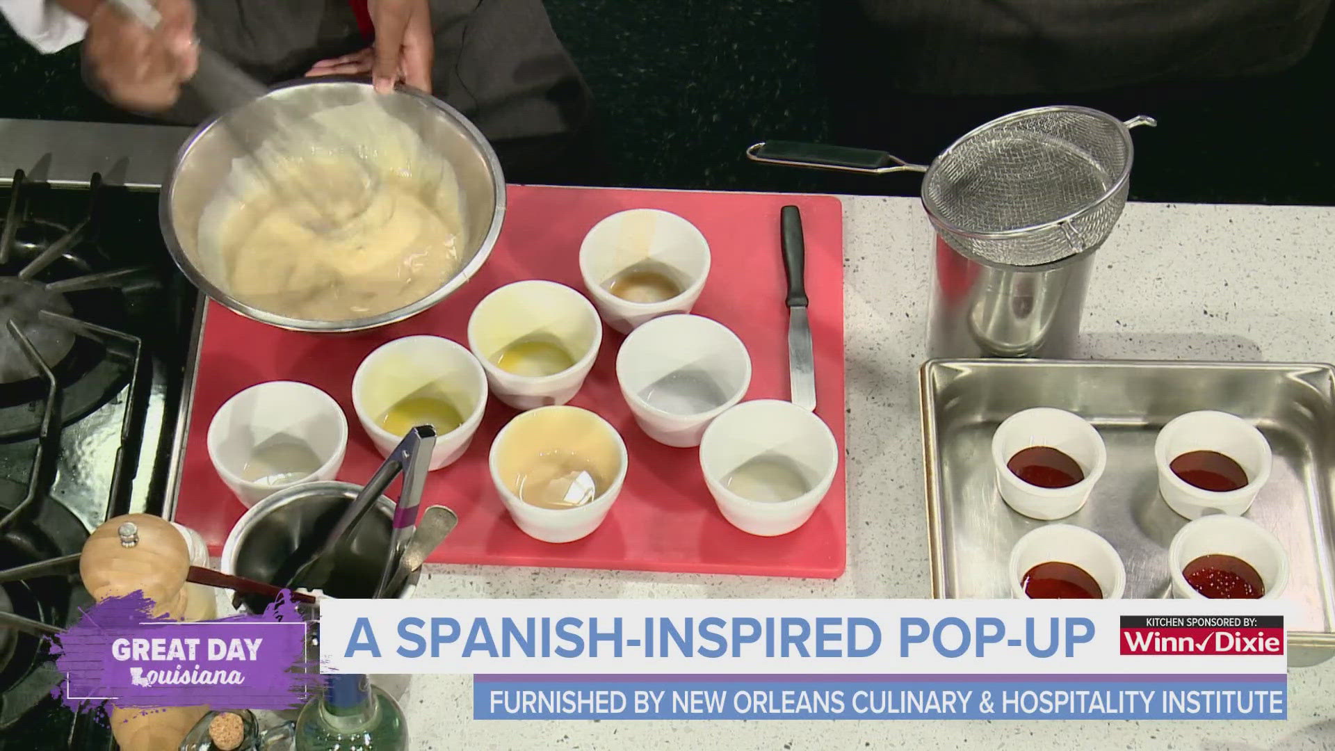 A professor and student at the New Orleans Culinary & Hospitality Institute shared a dessert recipe for flan.