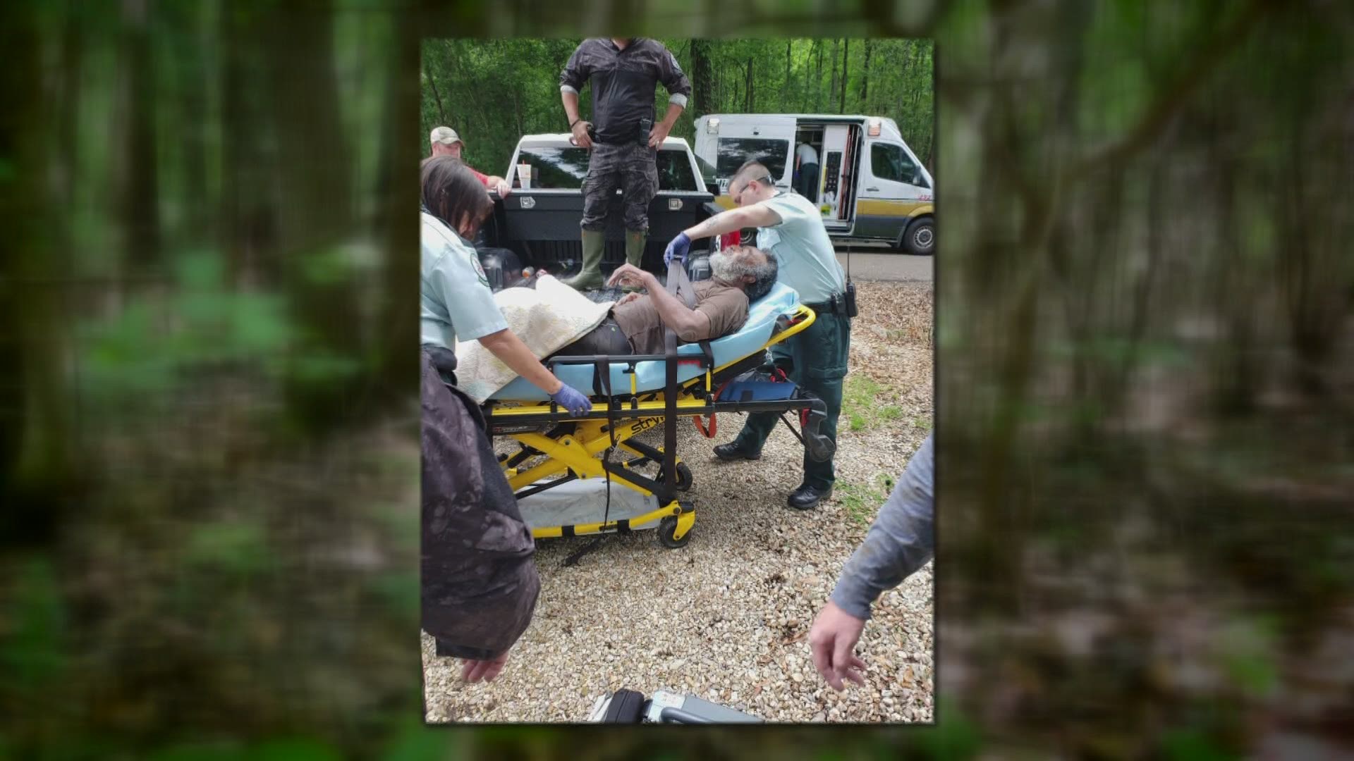 A man who suffers from dementia was found dehydrated and with hypothermia but alive after nearly 5 days in the woods near his home.