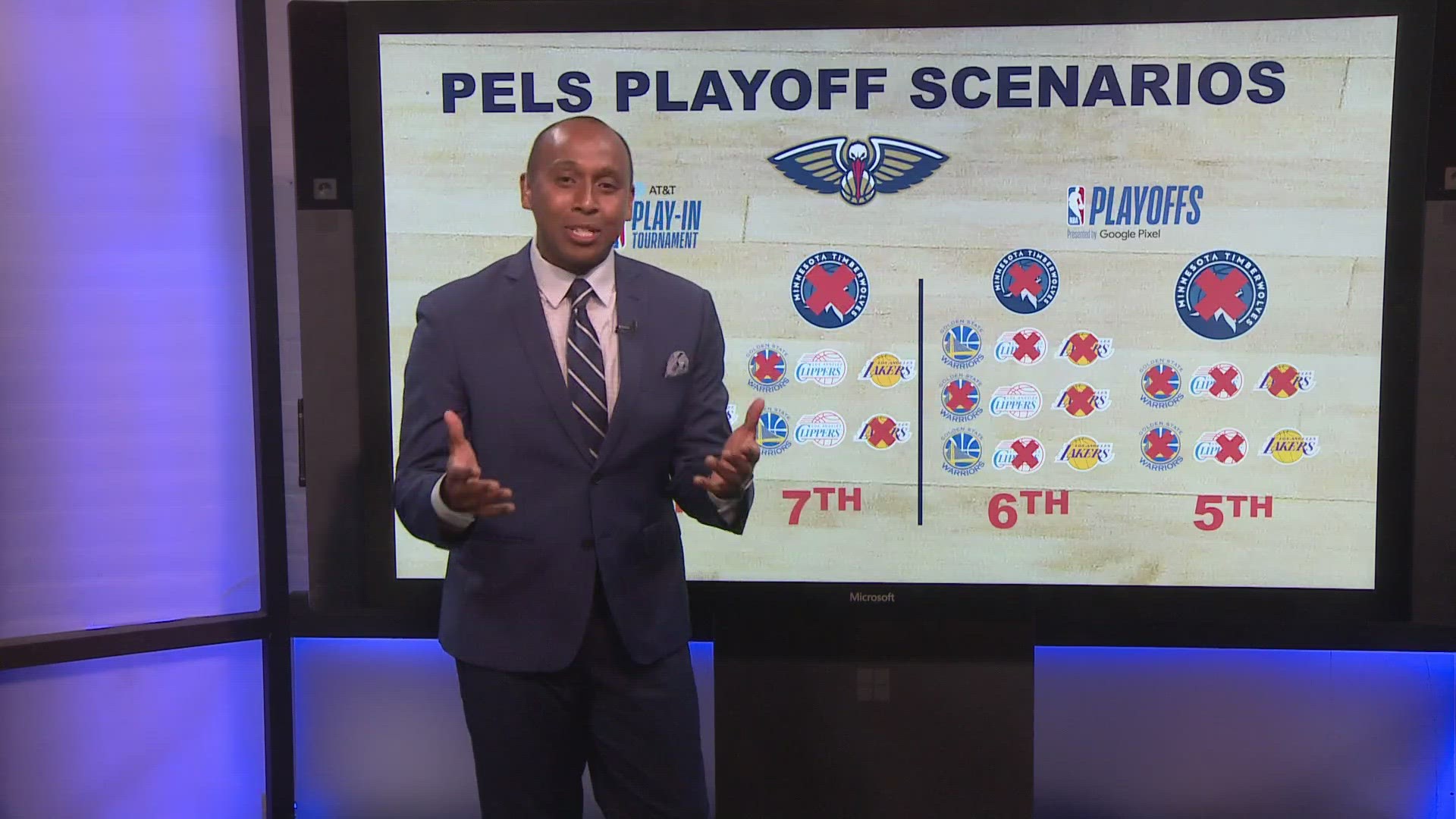 The Pelicans could find themselves landing anywhere from the 5th seed to the 9th seed.