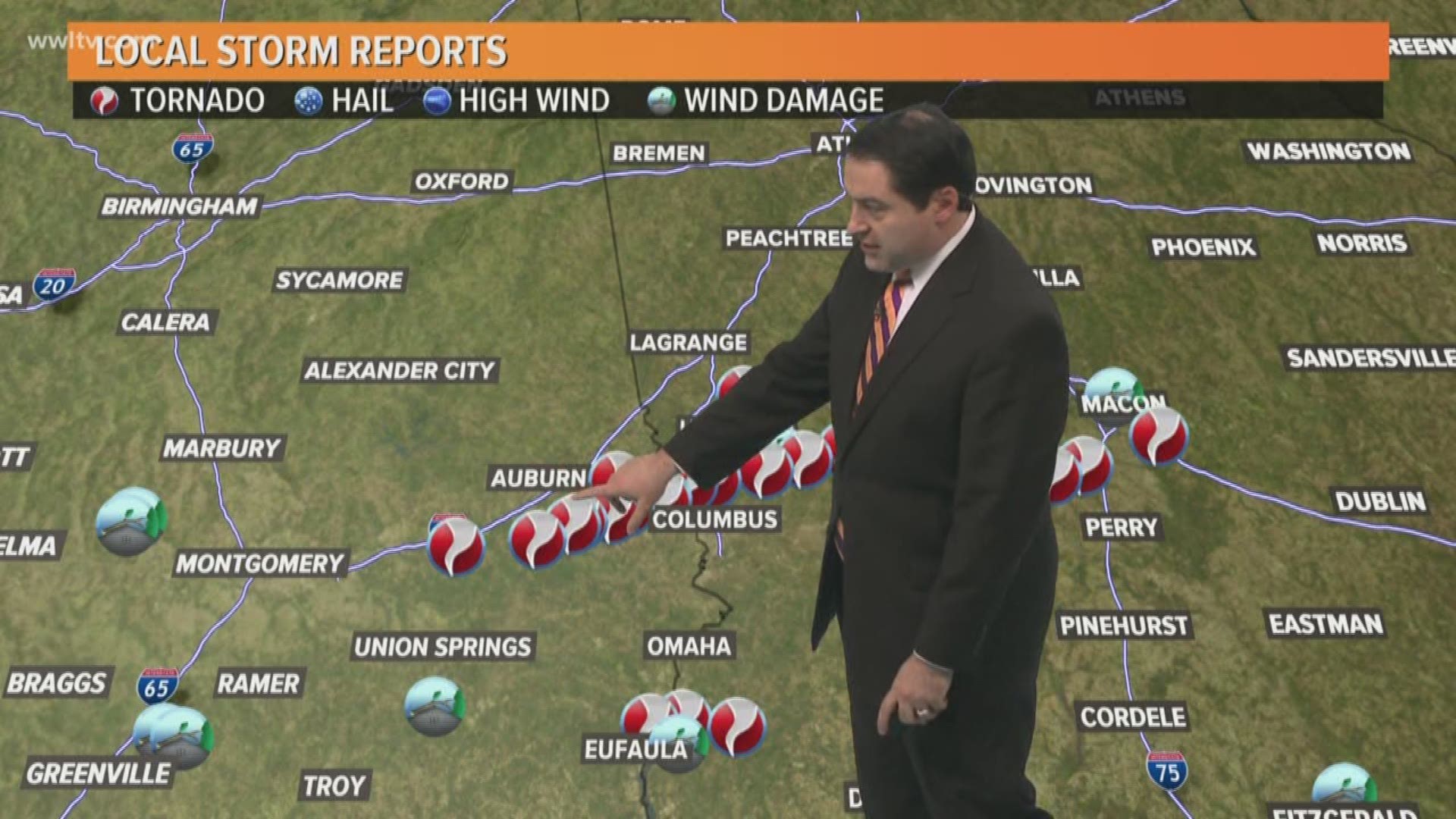 Meteorologist Dave Nussbaum talks about why tornadoes struck in Alabama and Georgia but not in Louisiana.